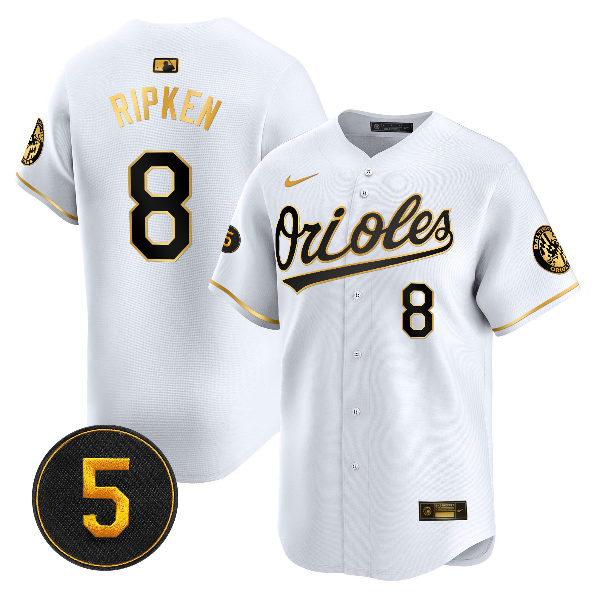 Men’s Baltimore Orioles Robinson Patch Vapor Premier Limited Jersey V2 - All Stitched