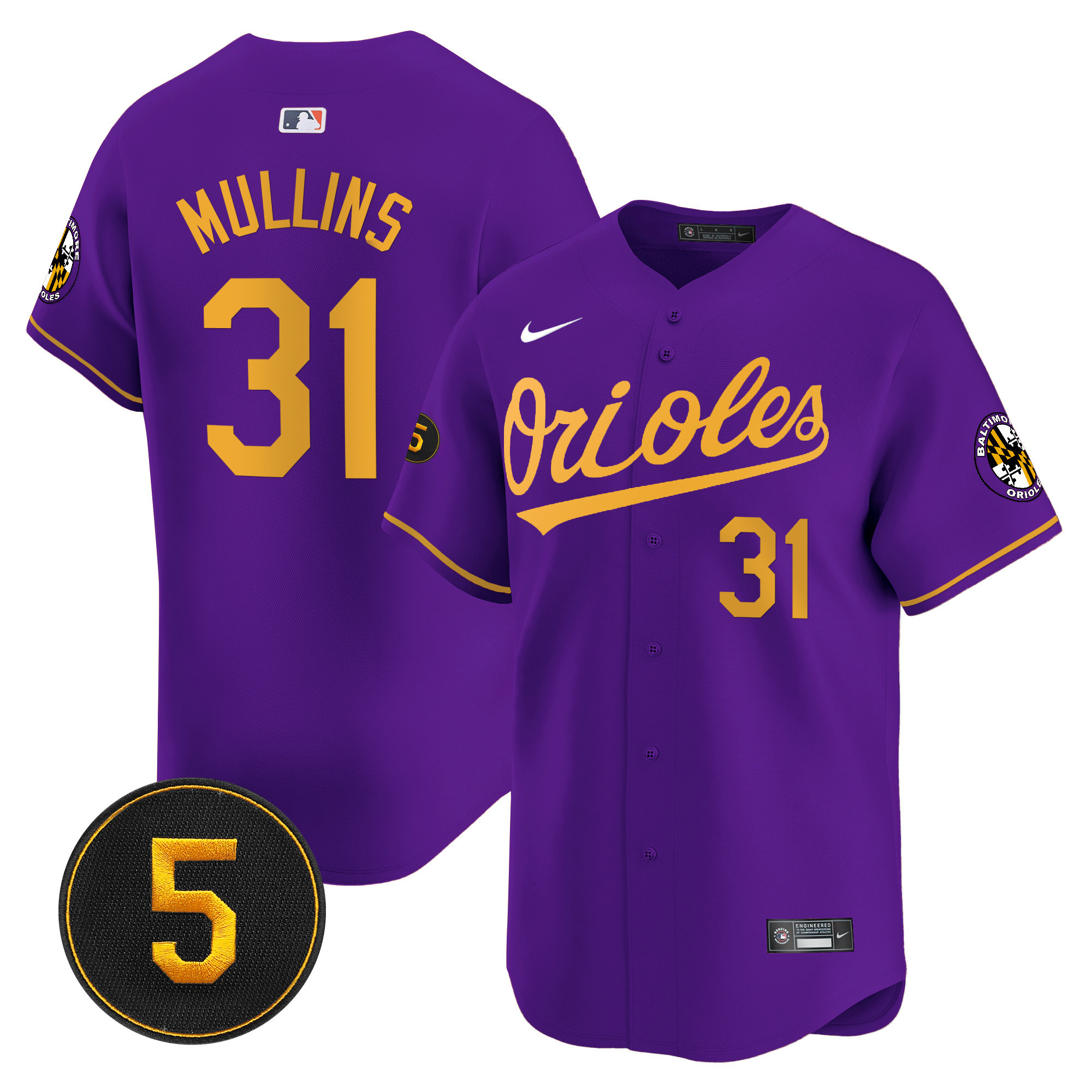 Men’s Baltimore Orioles Robinson Patch Vapor Premier Limited Jersey V2 - All Stitched