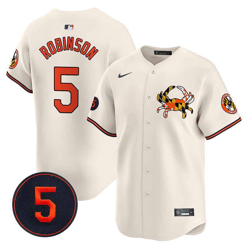 Men’s Baltimore Orioles Robinson Patch Vapor Premier Limited Jersey V3 - All Stitched