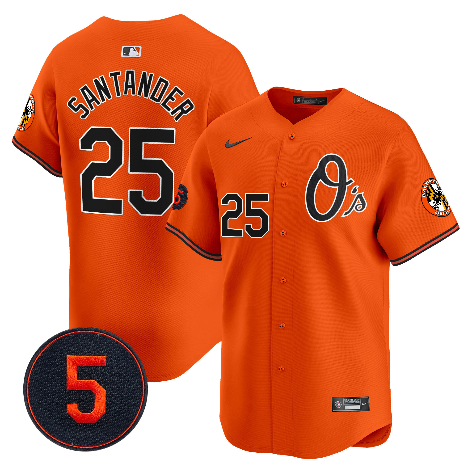 Men’s Baltimore Orioles Robinson Patch Vapor Premier Limited Jersey V4 - All Stitched