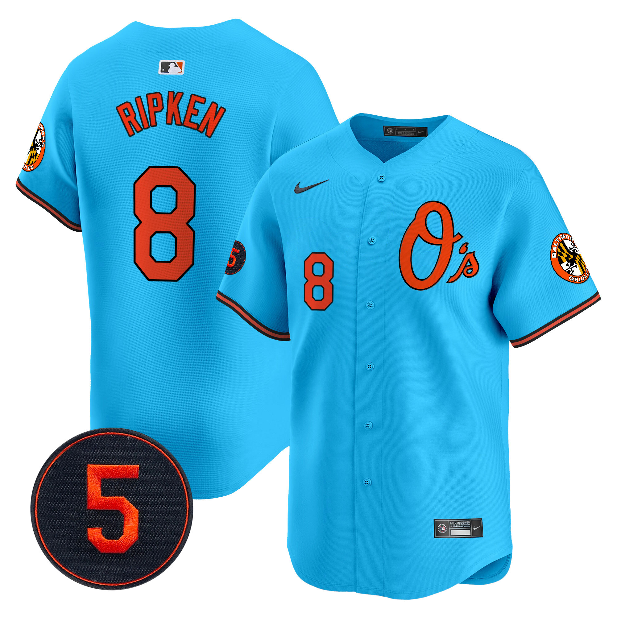 Men’s Baltimore Orioles Robinson Patch Vapor Premier Limited Jersey V4 - All Stitched