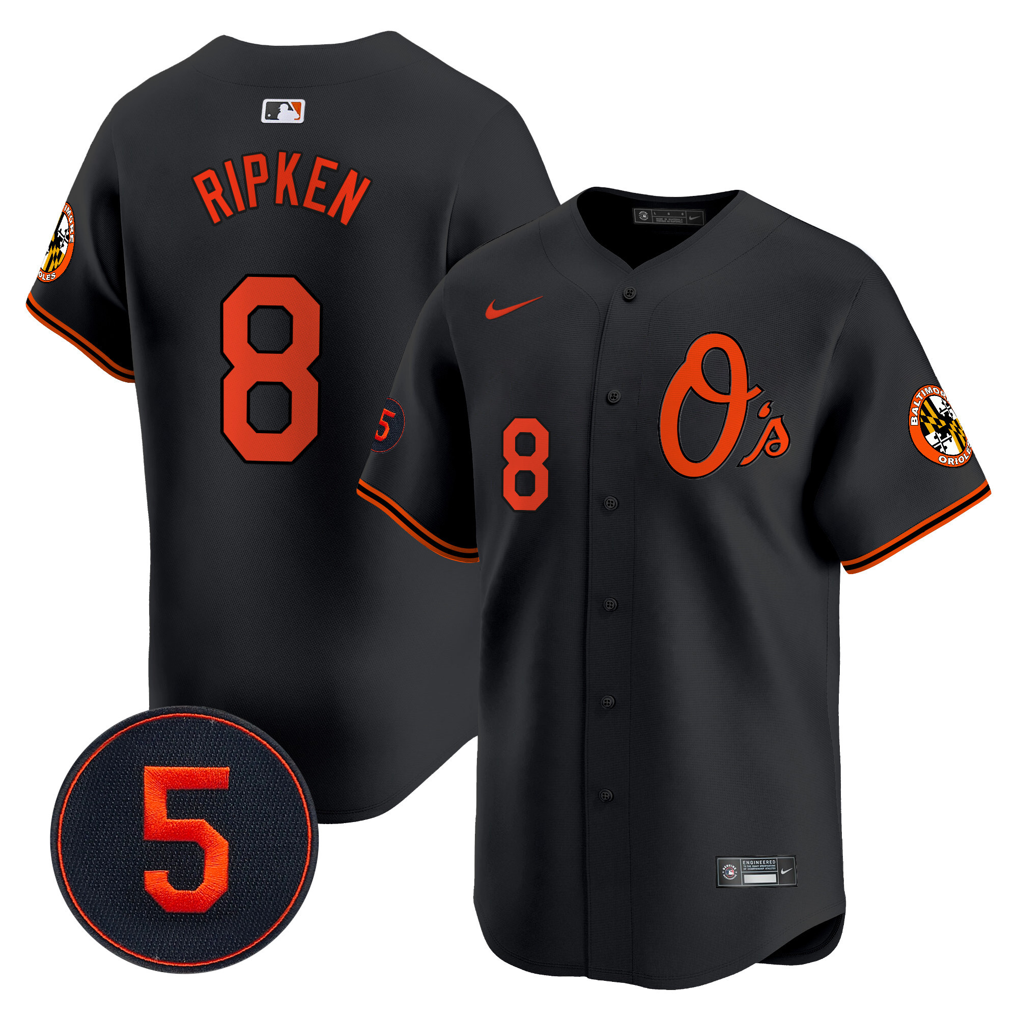 Men’s Baltimore Orioles Robinson Patch Vapor Premier Limited Jersey V4 - All Stitched