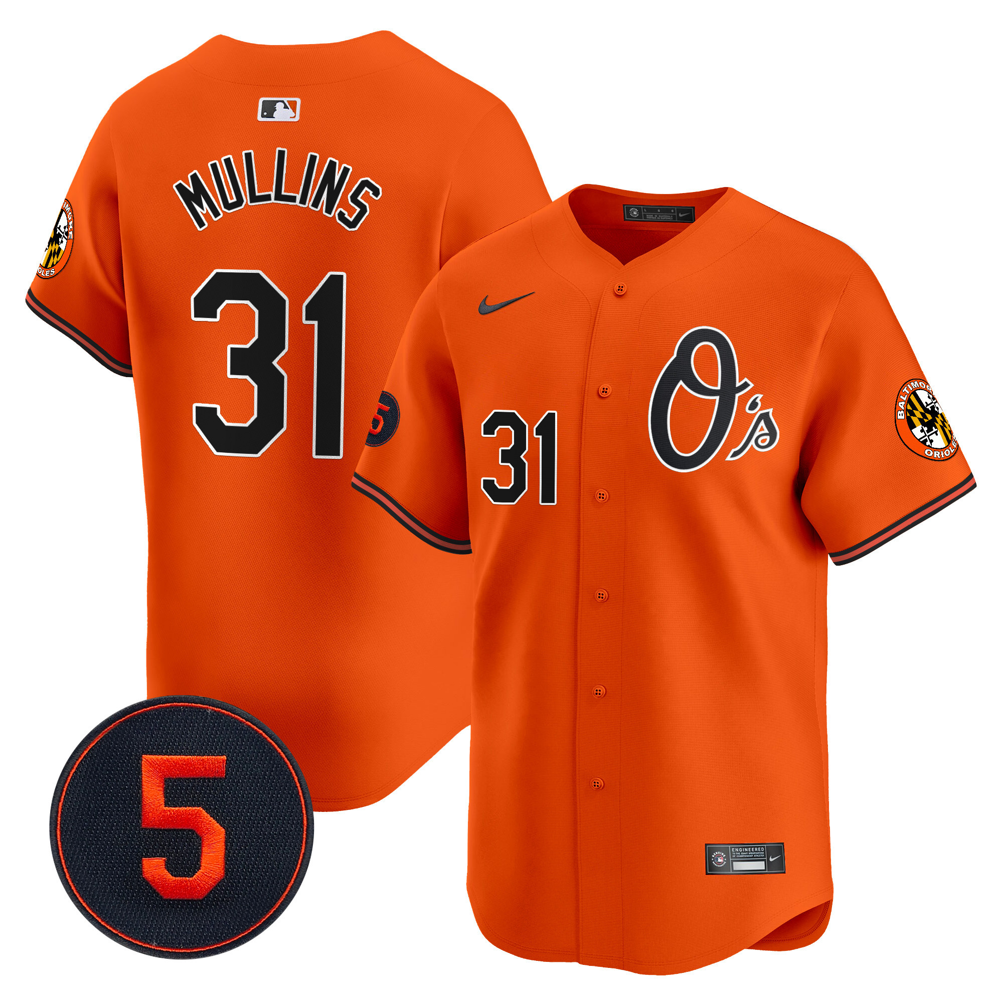 Men’s Baltimore Orioles Robinson Patch Vapor Premier Limited Jersey V4 - All Stitched