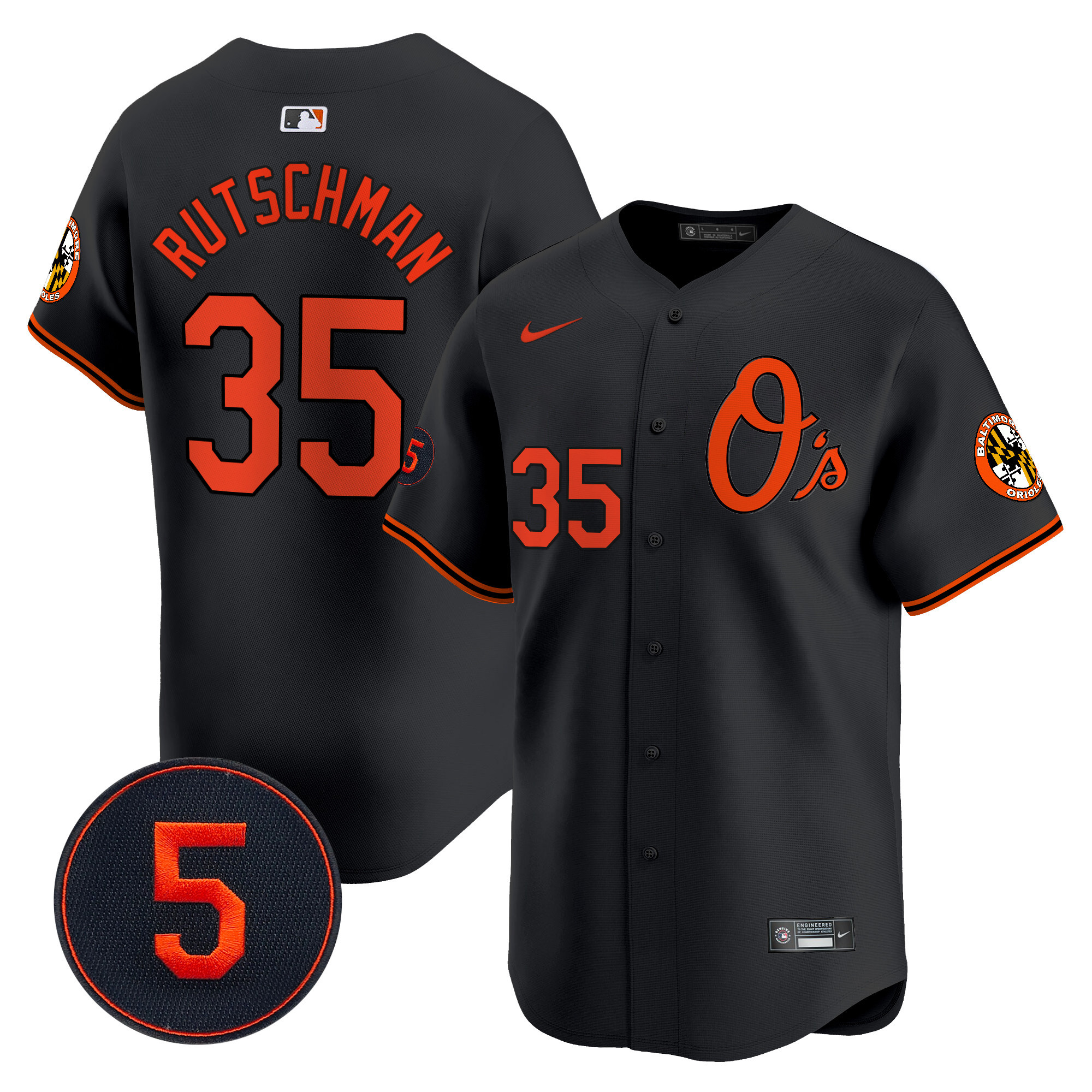 Men’s Baltimore Orioles Robinson Patch Vapor Premier Limited Jersey V4 - All Stitched