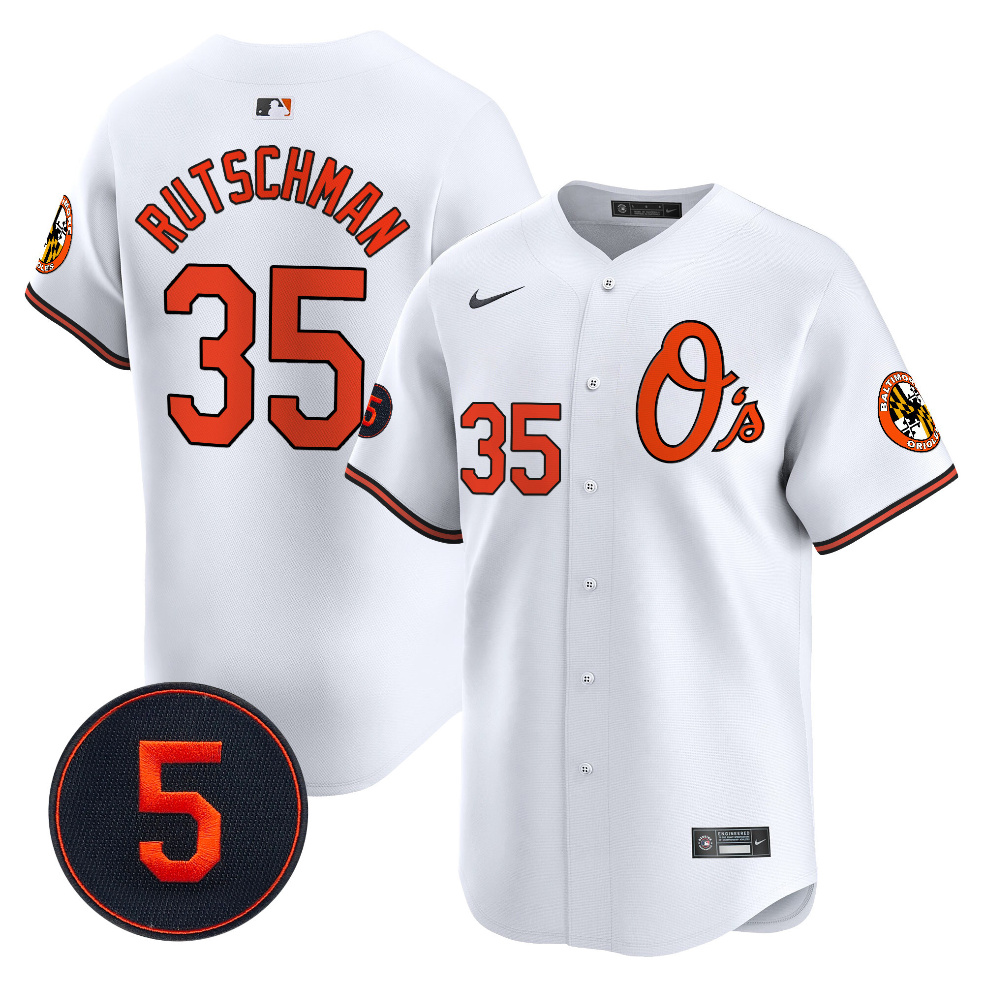 Men’s Baltimore Orioles Robinson Patch Vapor Premier Limited Jersey V4 - All Stitched