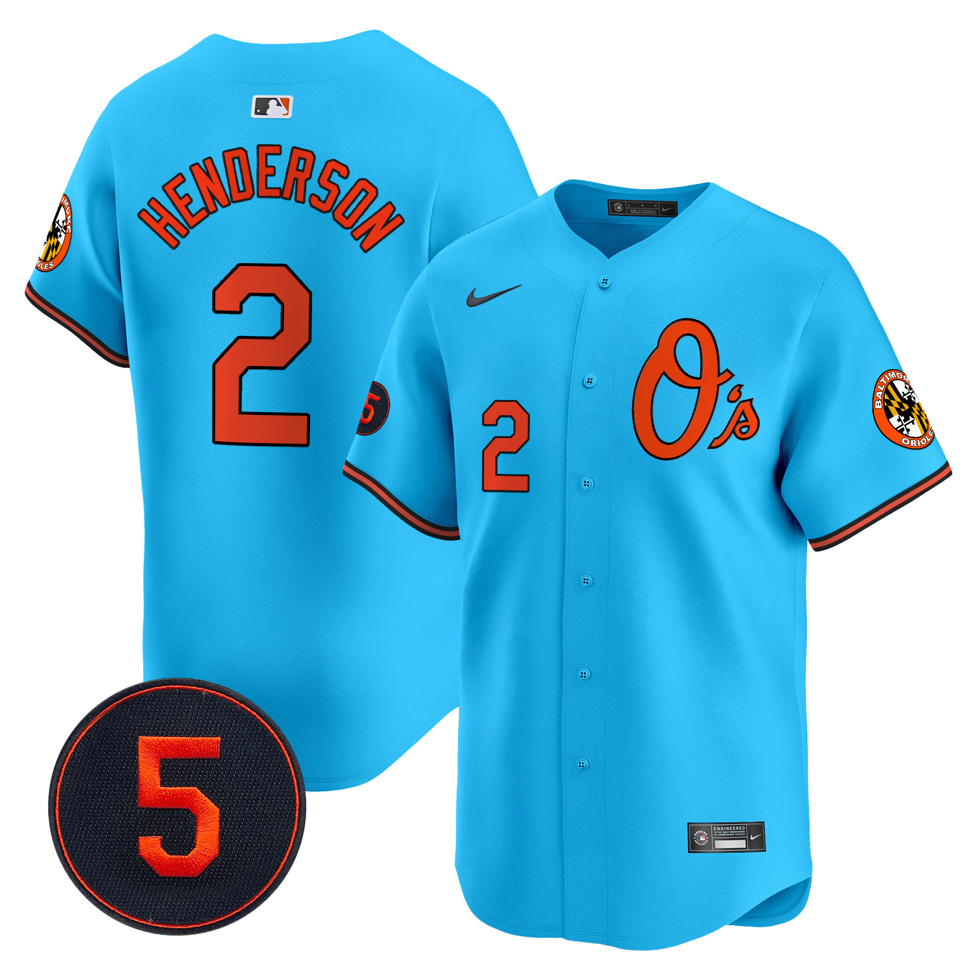 Men’s Baltimore Orioles Robinson Patch Vapor Premier Limited Jersey V4 - All Stitched