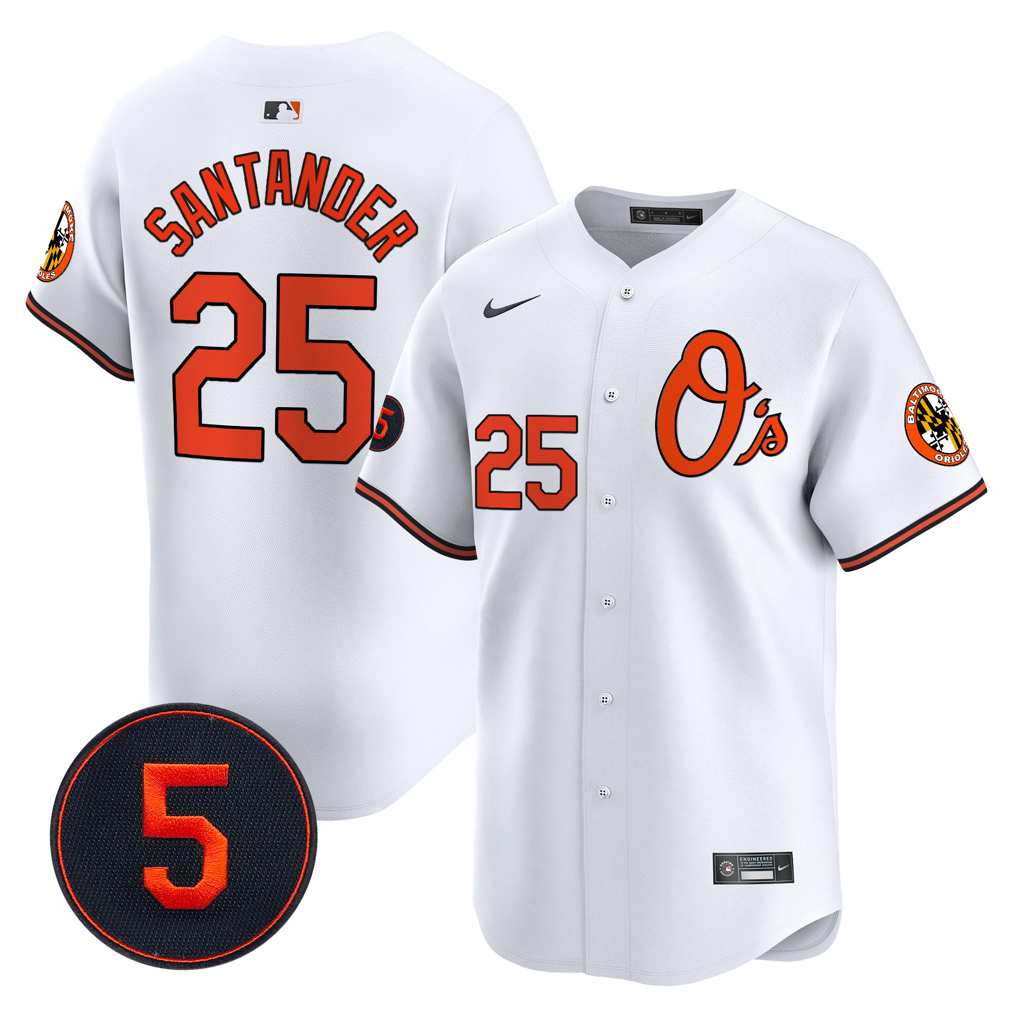 Men’s Baltimore Orioles Robinson Patch Vapor Premier Limited Jersey V4 - All Stitched