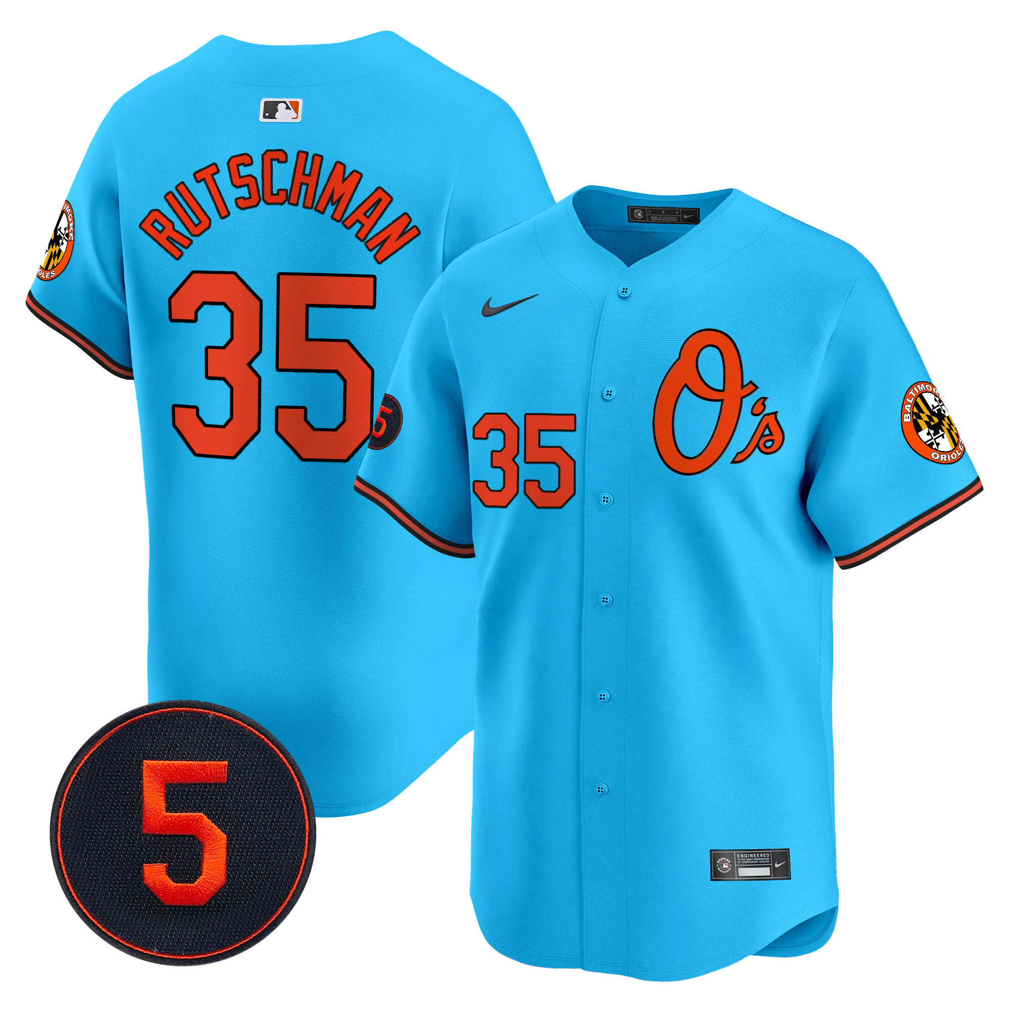 Men’s Baltimore Orioles Robinson Patch Vapor Premier Limited Jersey V4 - All Stitched