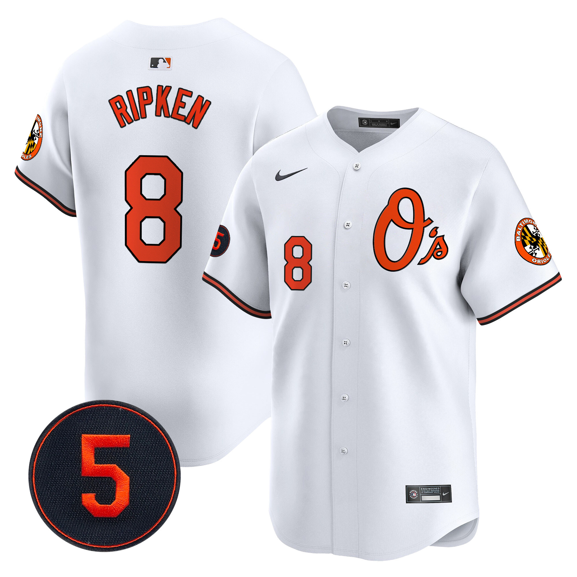 Men’s Baltimore Orioles Robinson Patch Vapor Premier Limited Jersey V4 - All Stitched