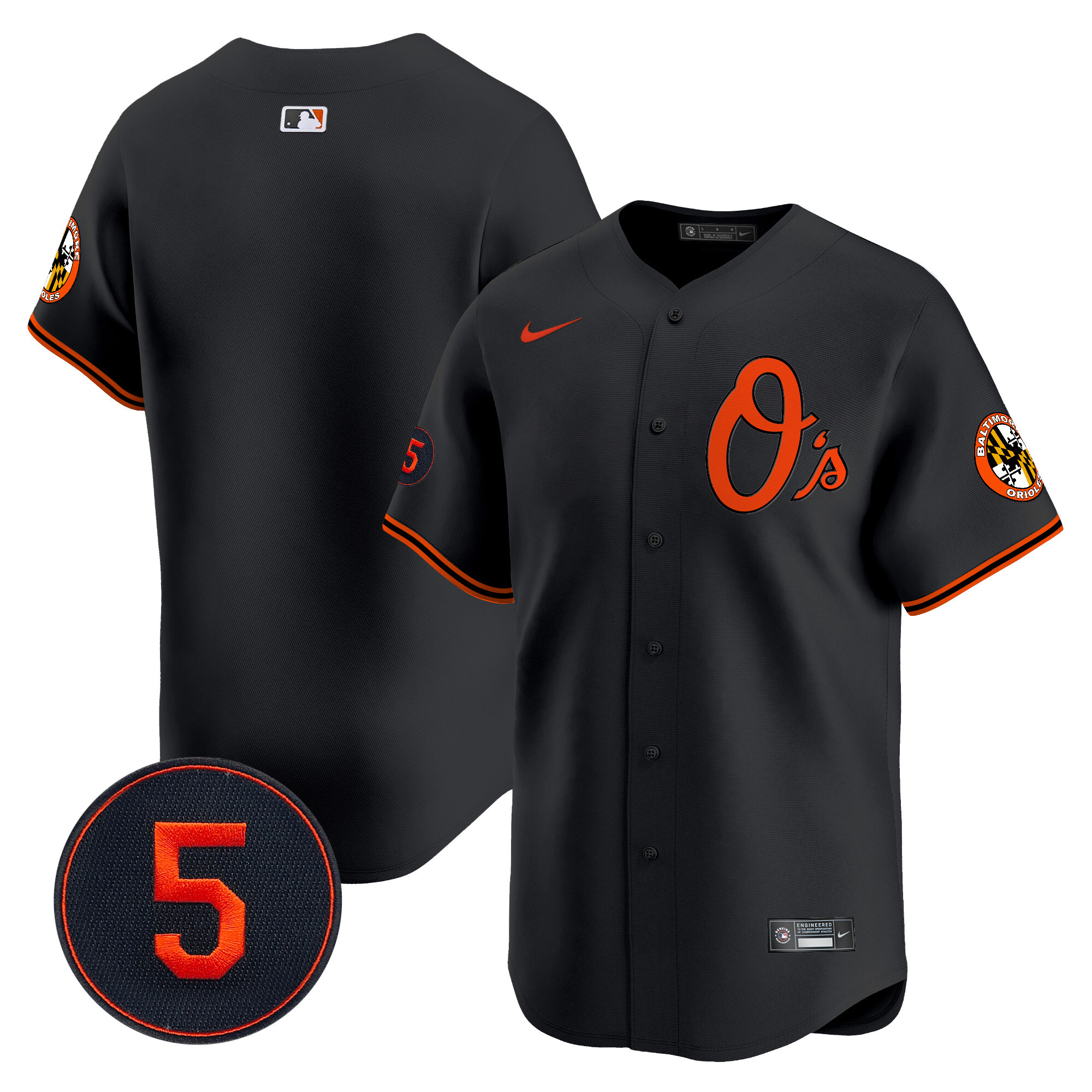 Men’s Baltimore Orioles Robinson Patch Vapor Premier Limited Jersey V4 - All Stitched
