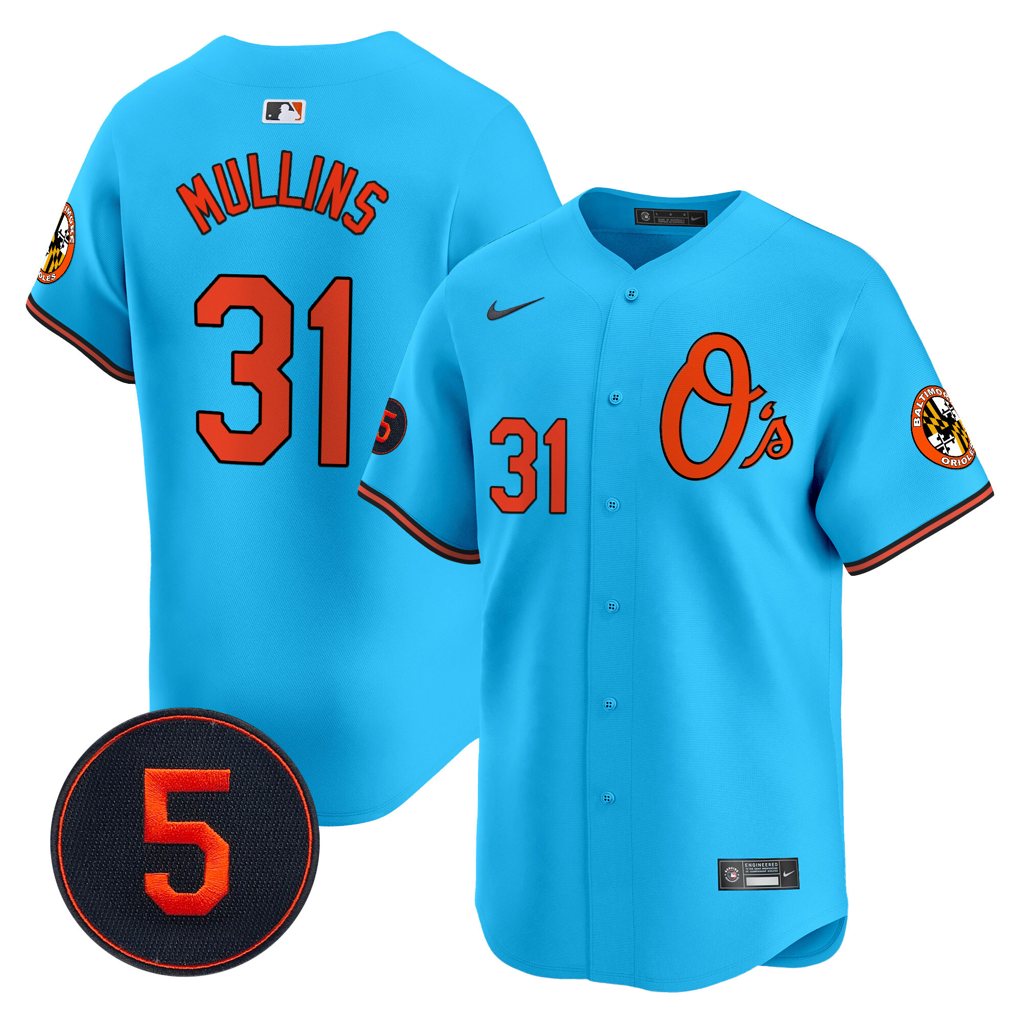 Men’s Baltimore Orioles Robinson Patch Vapor Premier Limited Jersey V4 - All Stitched