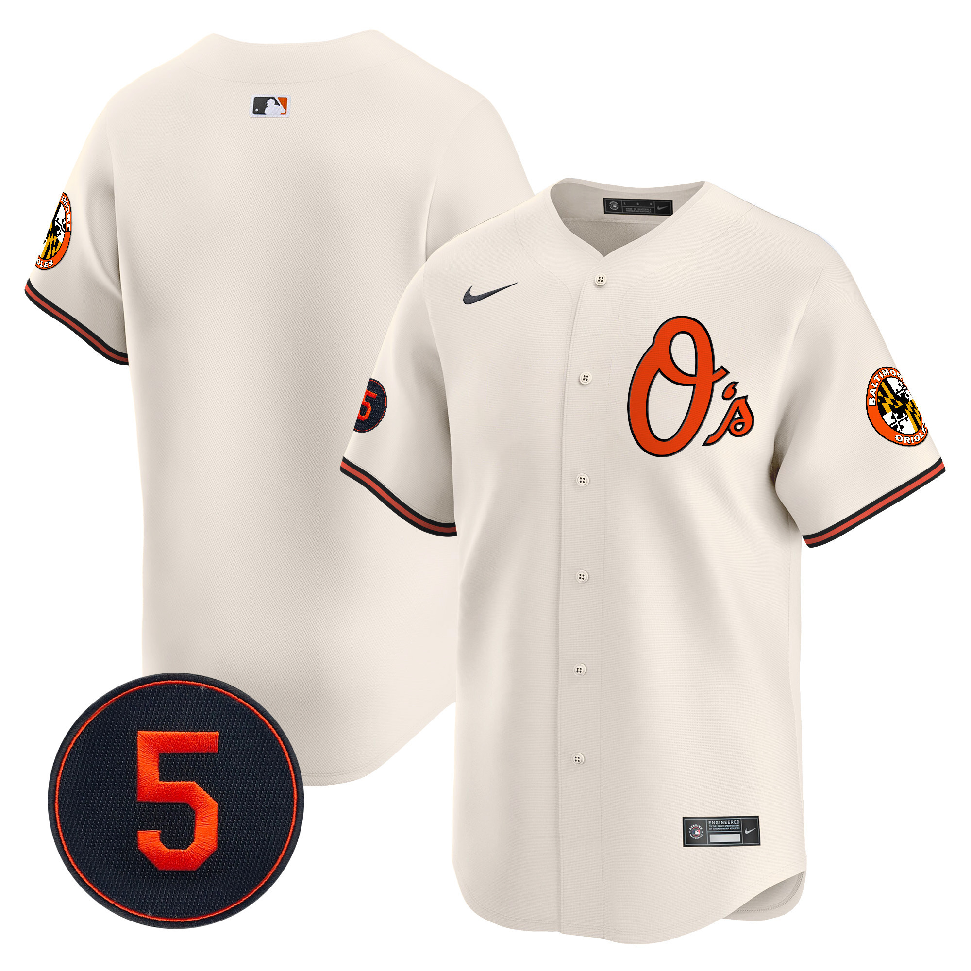 Men’s Baltimore Orioles Robinson Patch Vapor Premier Limited Jersey V4 - All Stitched