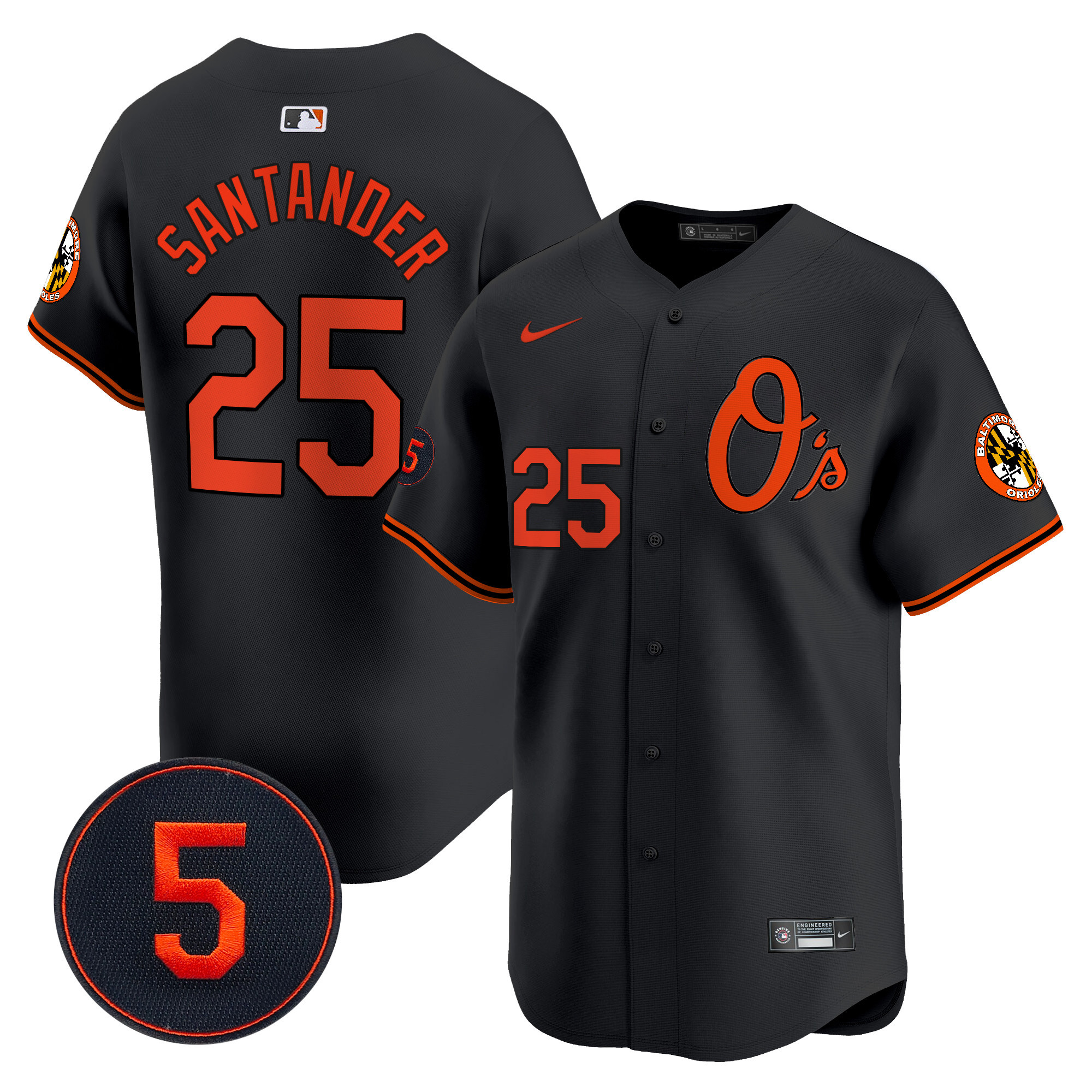 Men’s Baltimore Orioles Robinson Patch Vapor Premier Limited Jersey V4 - All Stitched