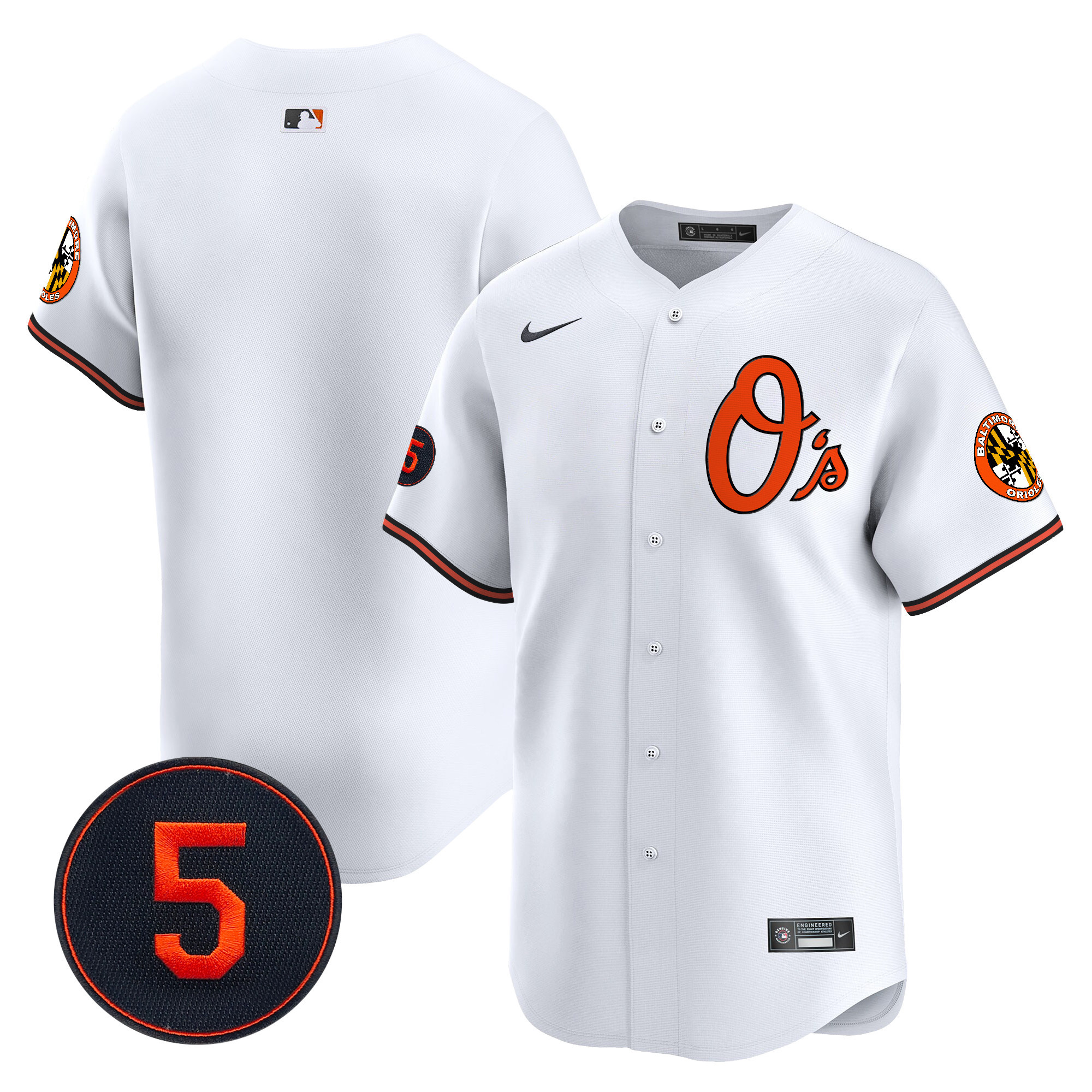 Men’s Baltimore Orioles Robinson Patch Vapor Premier Limited Jersey V4 - All Stitched