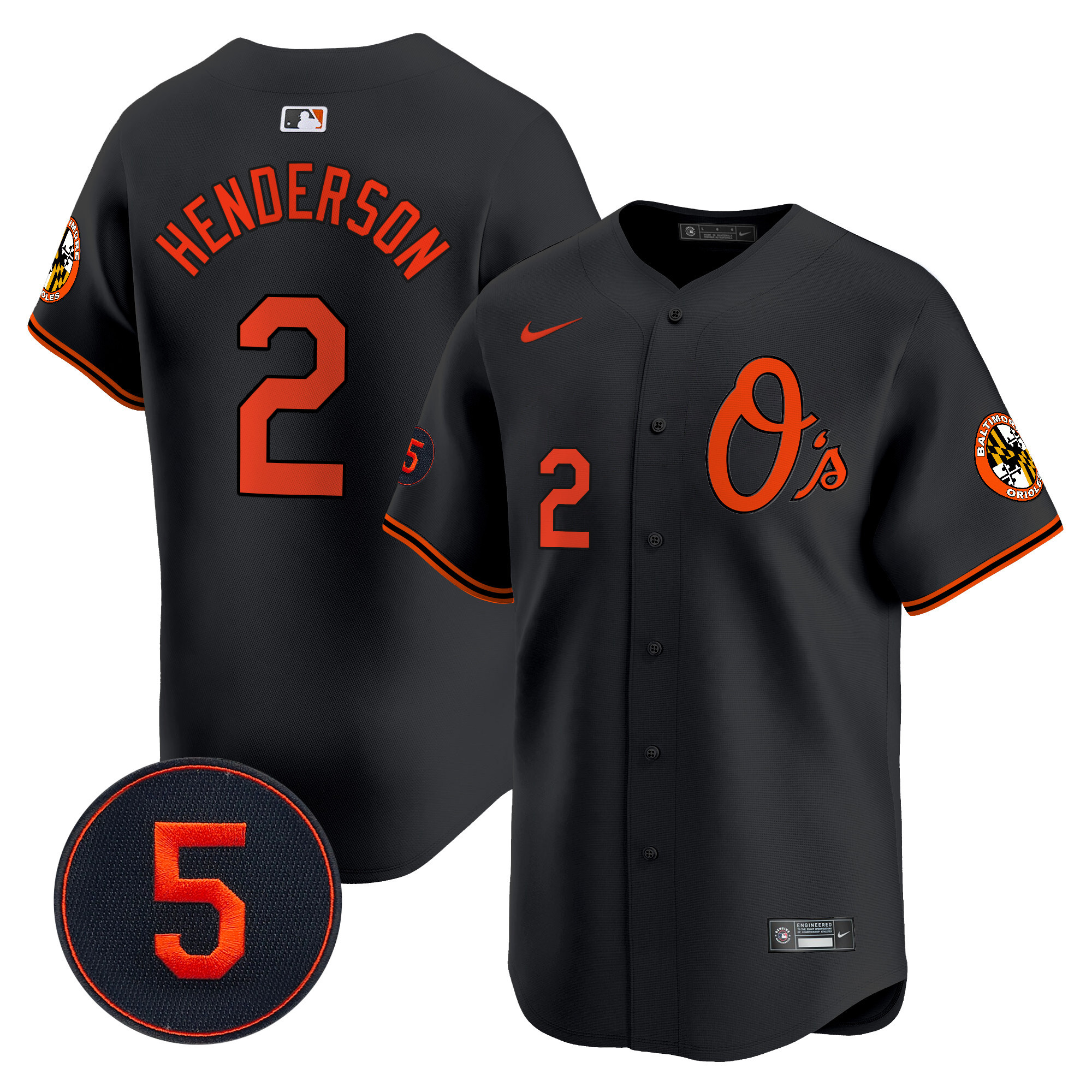 Men’s Baltimore Orioles Robinson Patch Vapor Premier Limited Jersey V4 - All Stitched