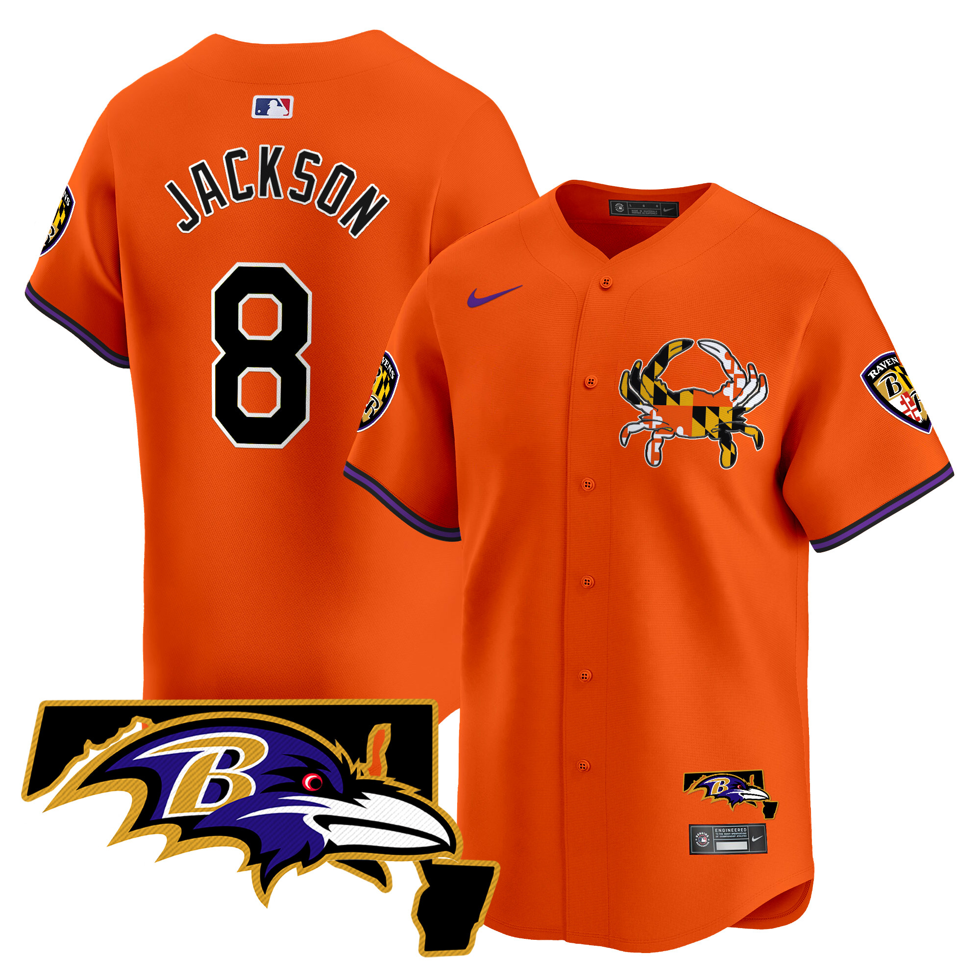 Men's Baltimore Ravens 2024 Vapor Premier Baseball Jersey V2 - All Stitched
