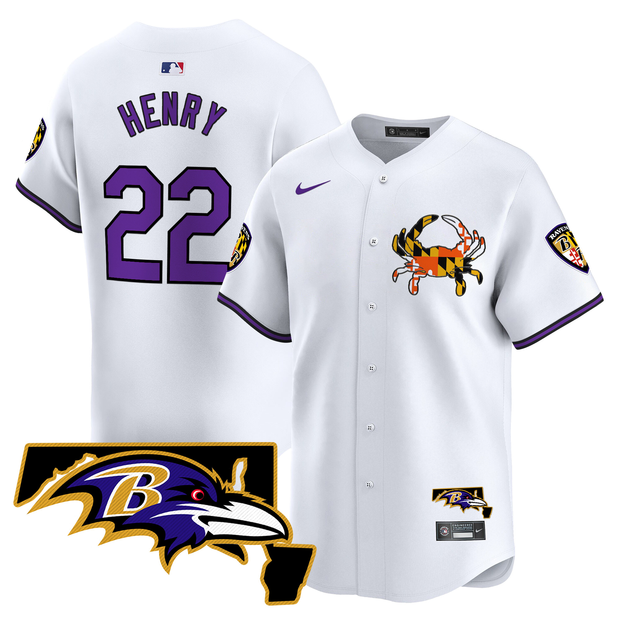 Men's Baltimore Ravens 2024 Vapor Premier Baseball Jersey V2 - All Stitched