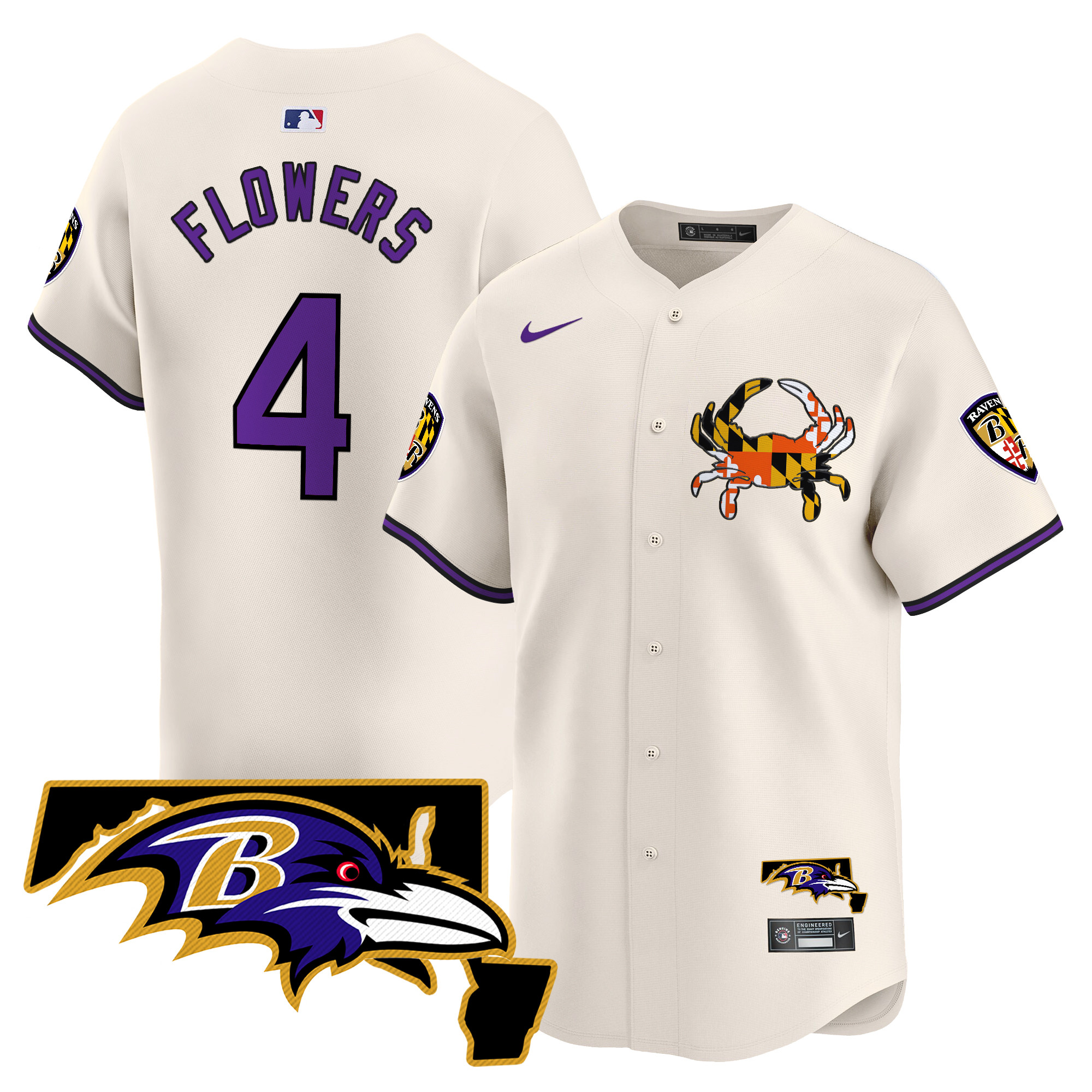 Men's Baltimore Ravens 2024 Vapor Premier Baseball Jersey V2 - All Stitched