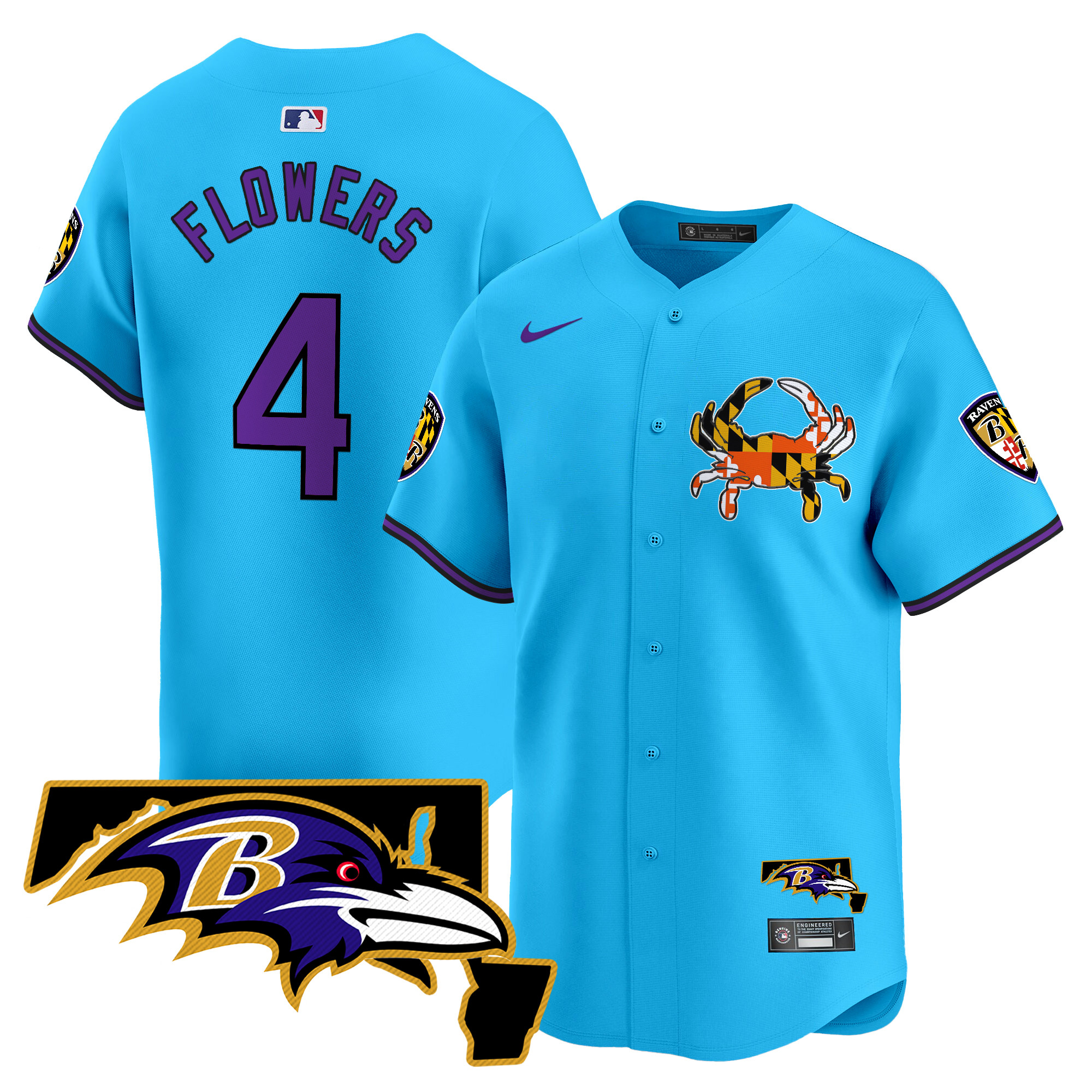 Men's Baltimore Ravens 2024 Vapor Premier Baseball Jersey V2 - All Stitched