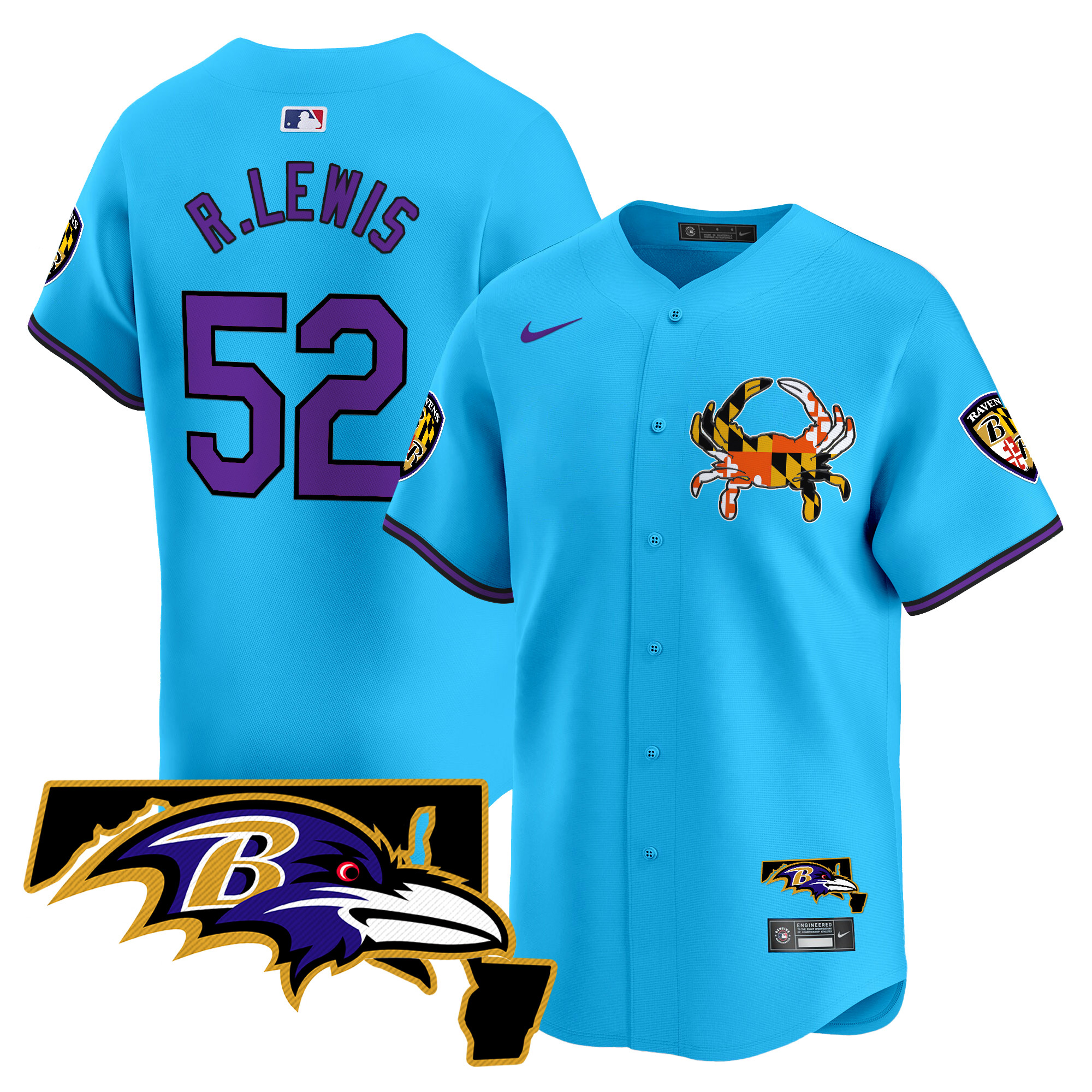 Men's Baltimore Ravens 2024 Vapor Premier Baseball Jersey V2 - All Stitched