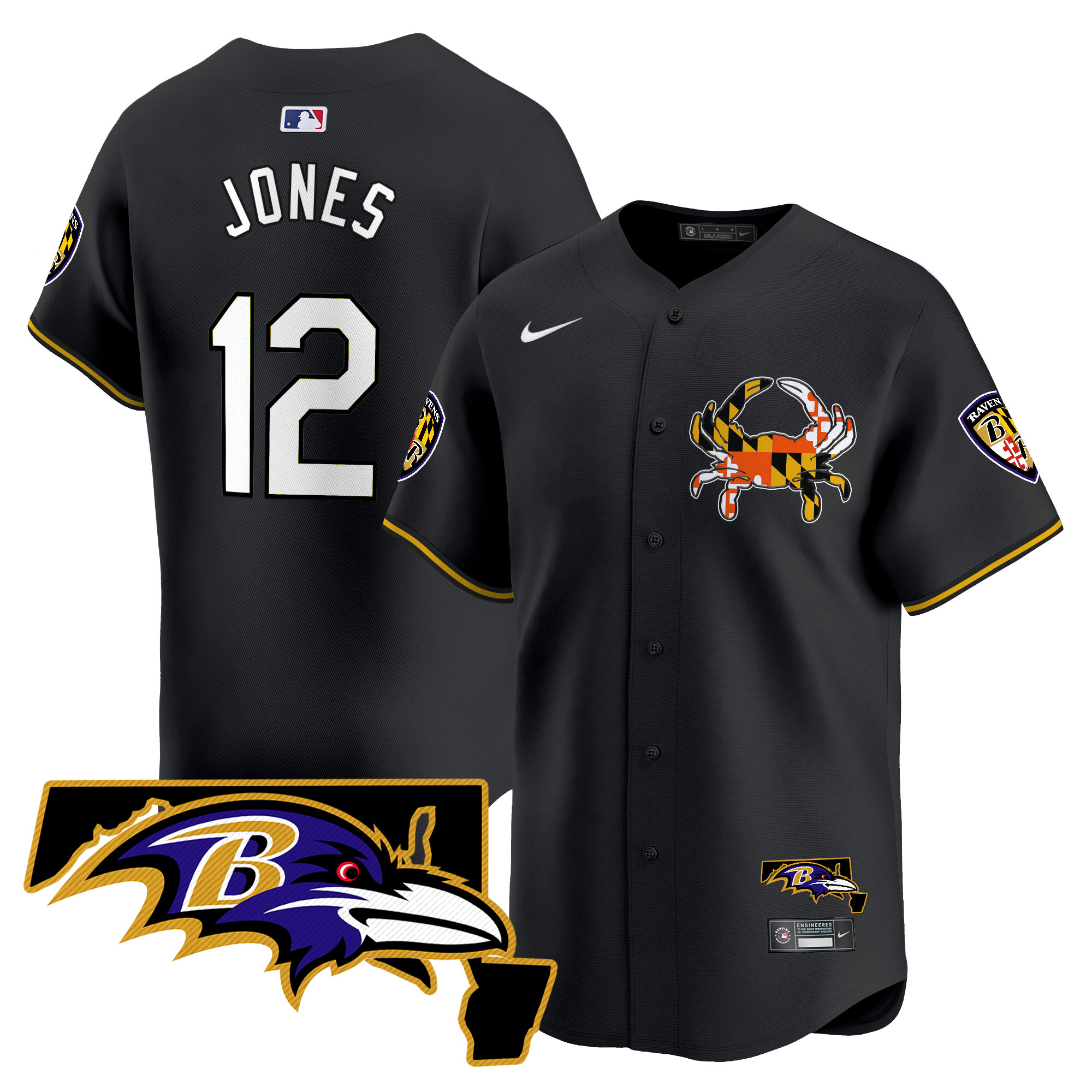 Men's Baltimore Ravens 2024 Vapor Premier Baseball Jersey V2 - All Stitched