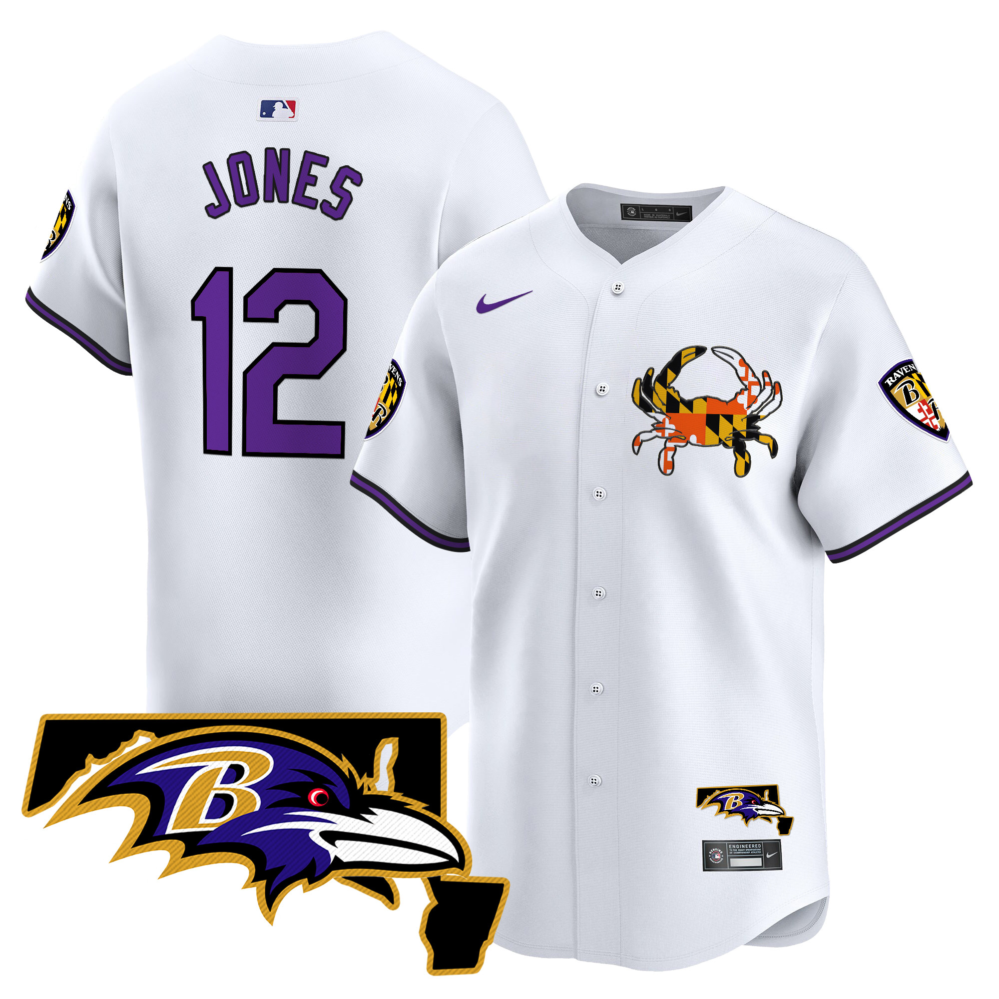 Men's Baltimore Ravens 2024 Vapor Premier Baseball Jersey V2 - All Stitched