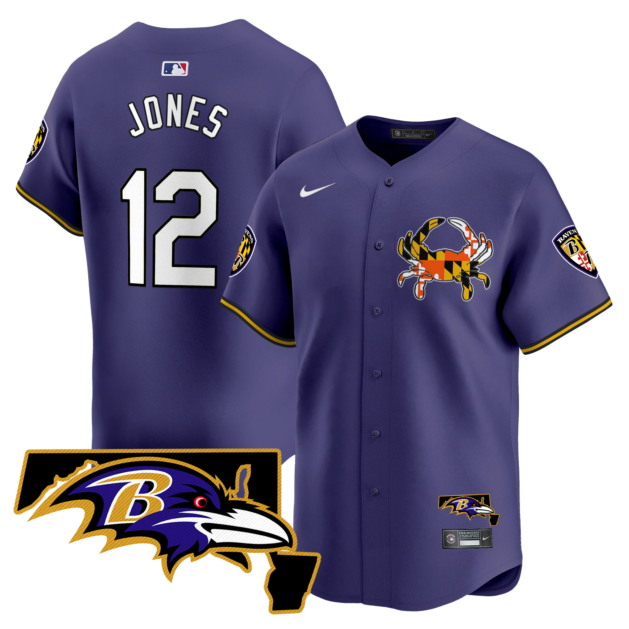 Men's Baltimore Ravens 2024 Vapor Premier Baseball Jersey V2 - All Stitched