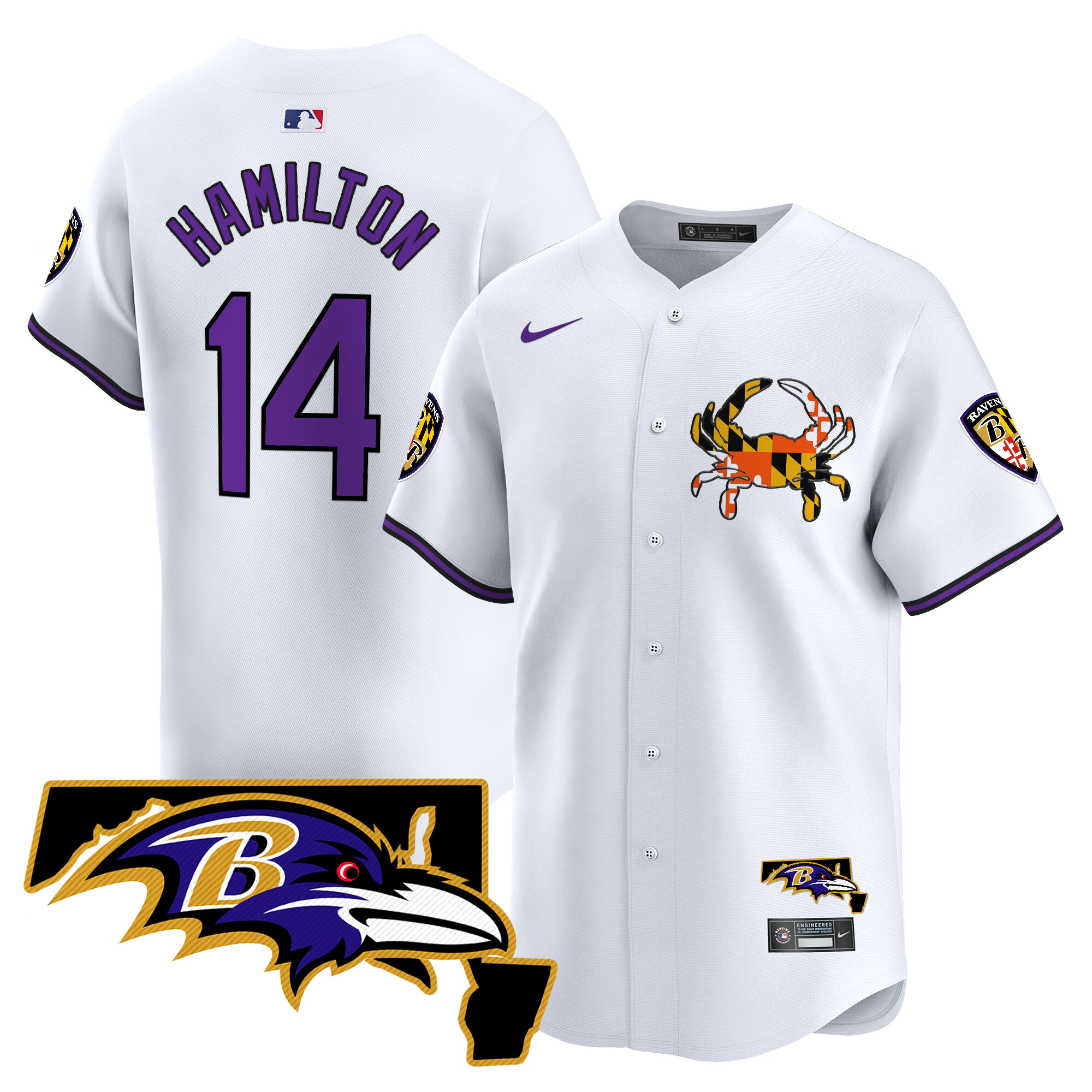 Men's Baltimore Ravens 2024 Vapor Premier Baseball Jersey V2 - All Stitched
