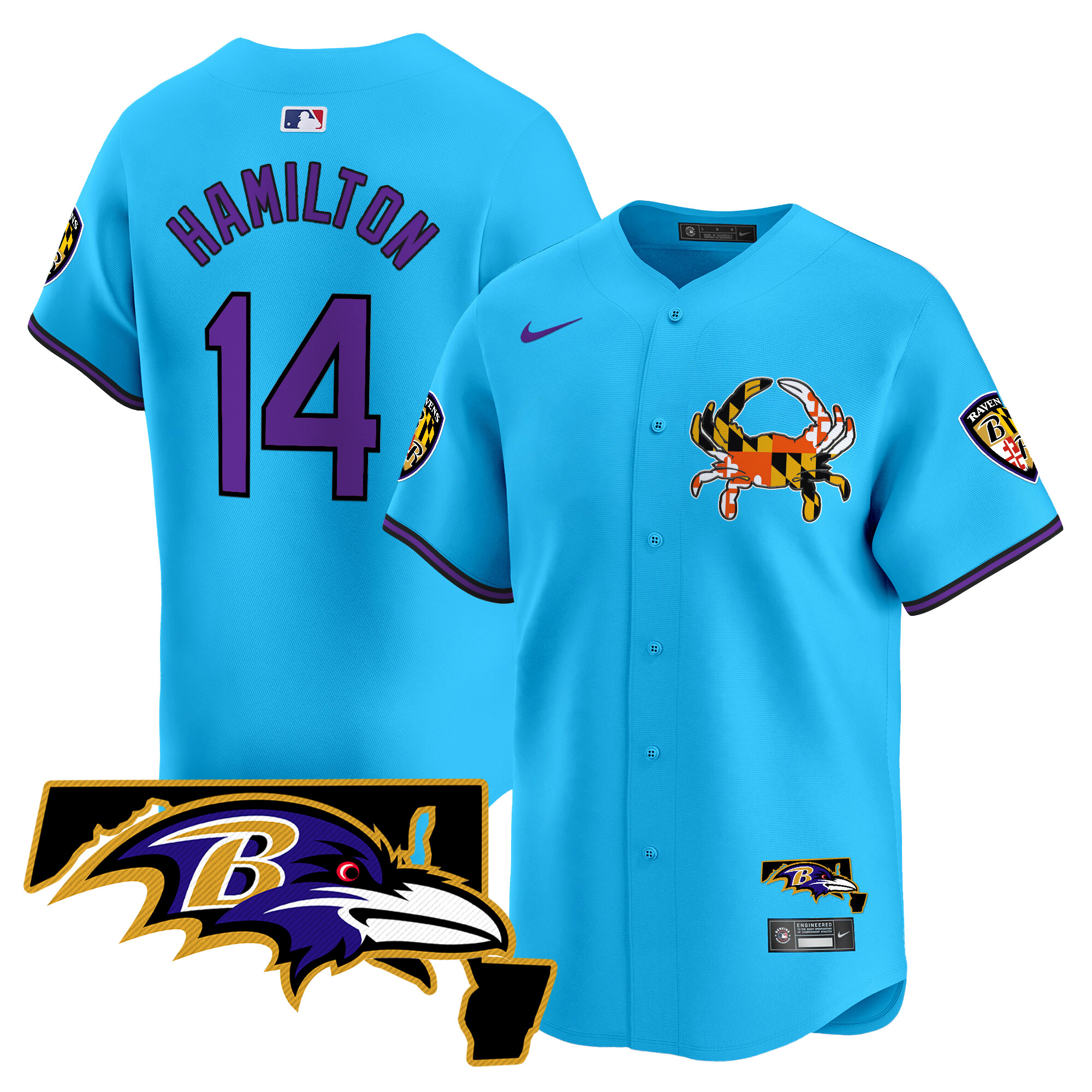 Men's Baltimore Ravens 2024 Vapor Premier Baseball Jersey V2 - All Stitched