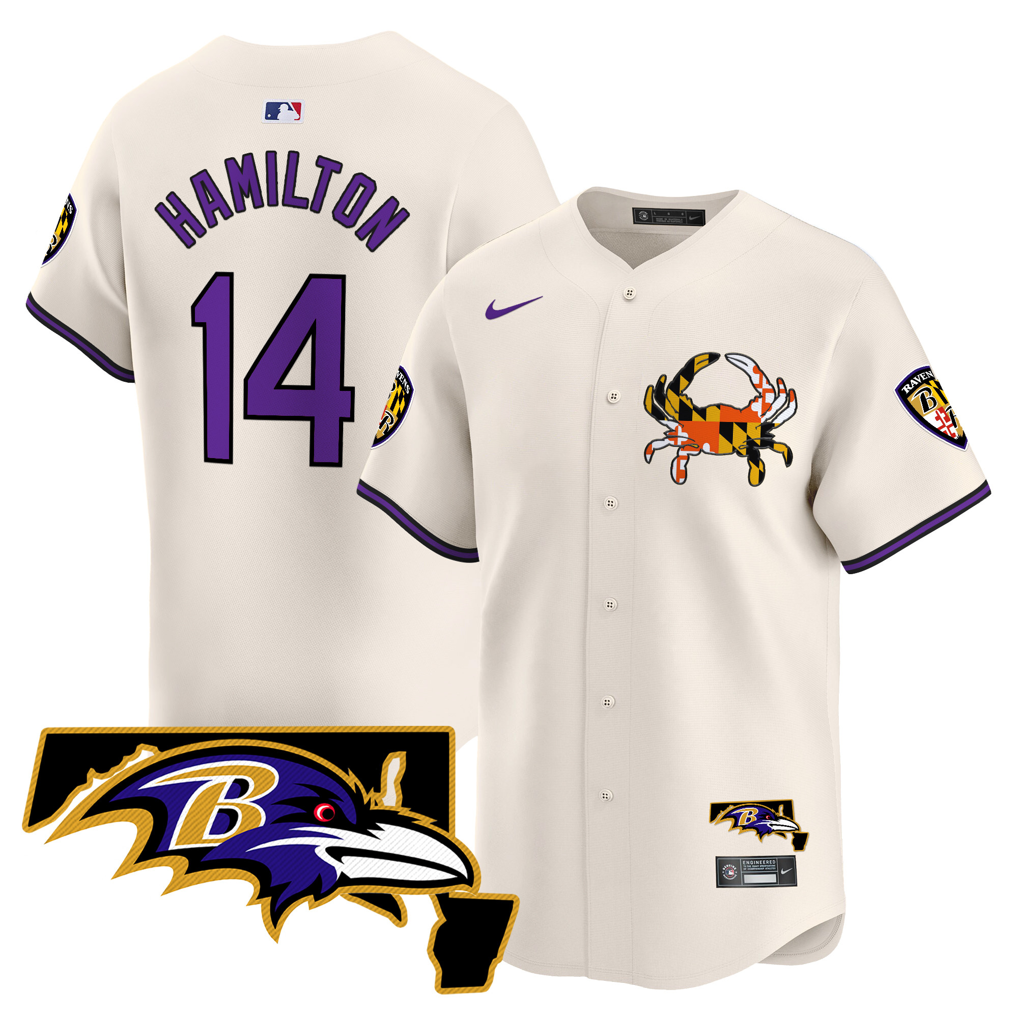 Men's Baltimore Ravens 2024 Vapor Premier Baseball Jersey V2 - All Stitched