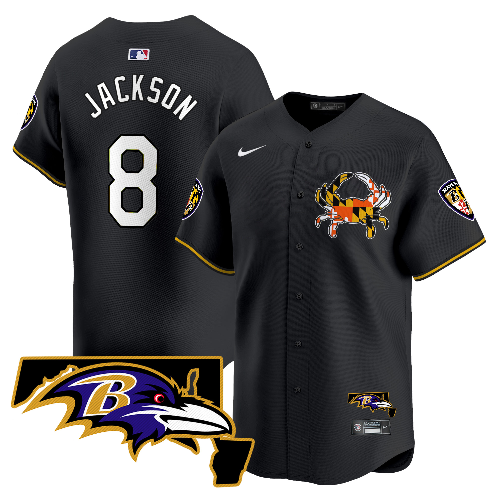 Men's Baltimore Ravens 2024 Vapor Premier Baseball Jersey V2 - All Stitched