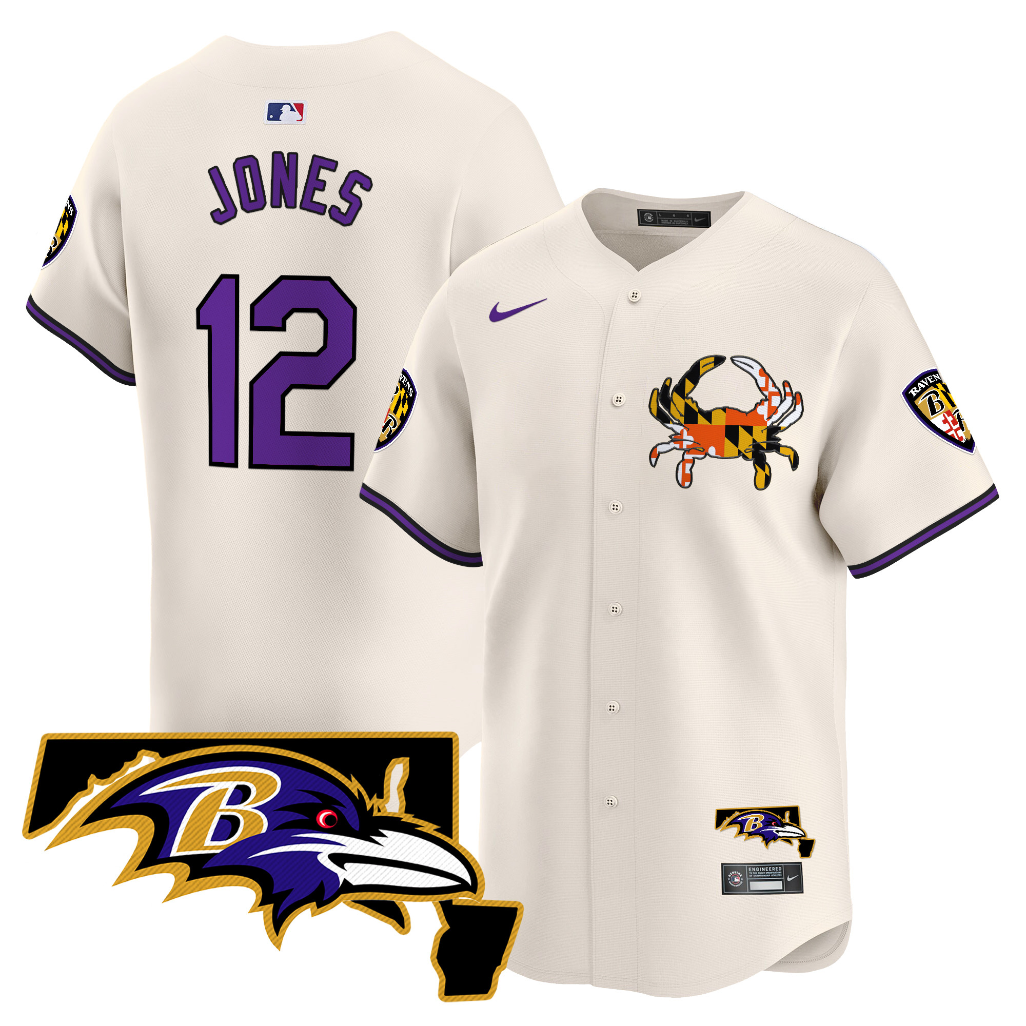 Men's Baltimore Ravens 2024 Vapor Premier Baseball Jersey V2 - All Stitched