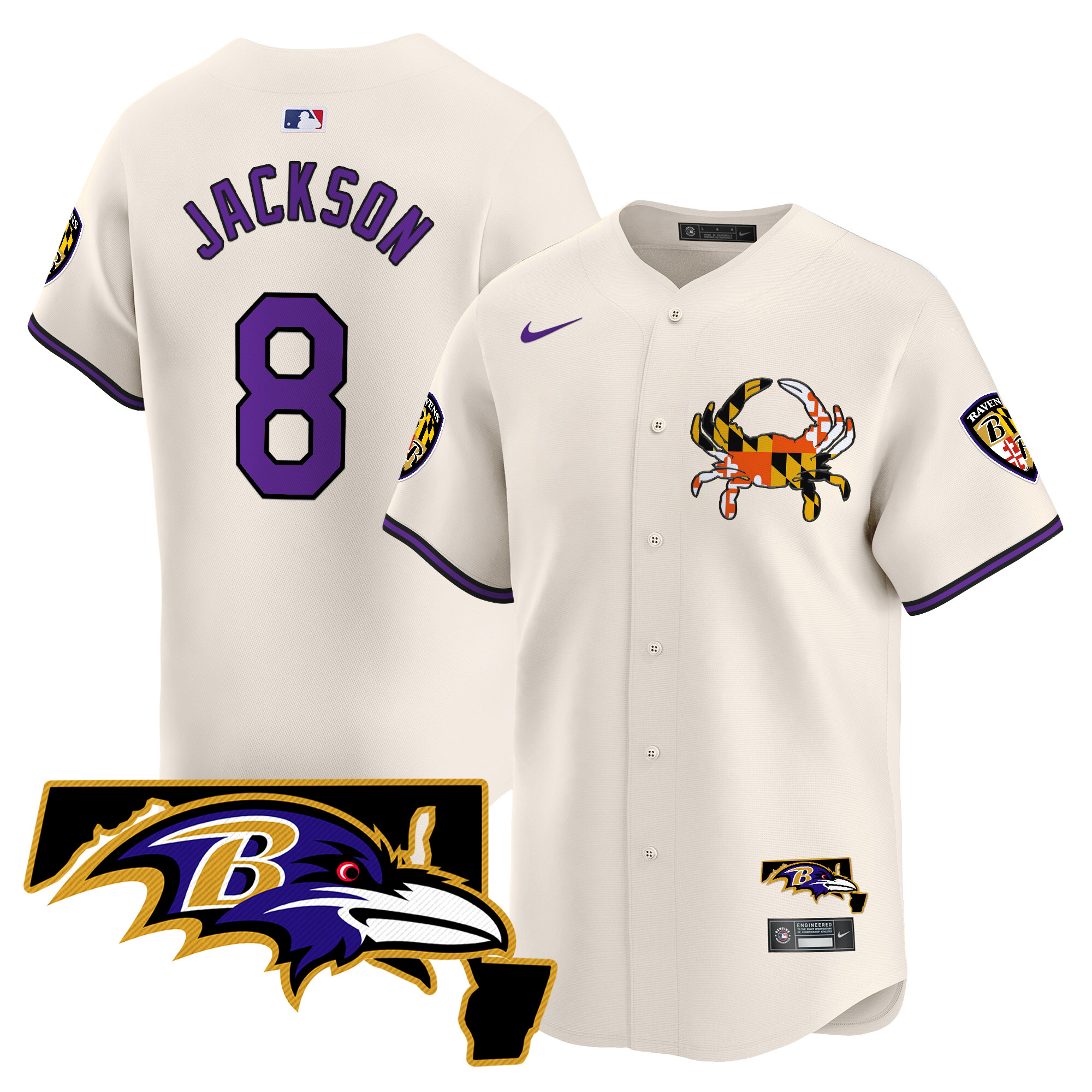 Men's Baltimore Ravens 2024 Vapor Premier Baseball Jersey V2 - All Stitched