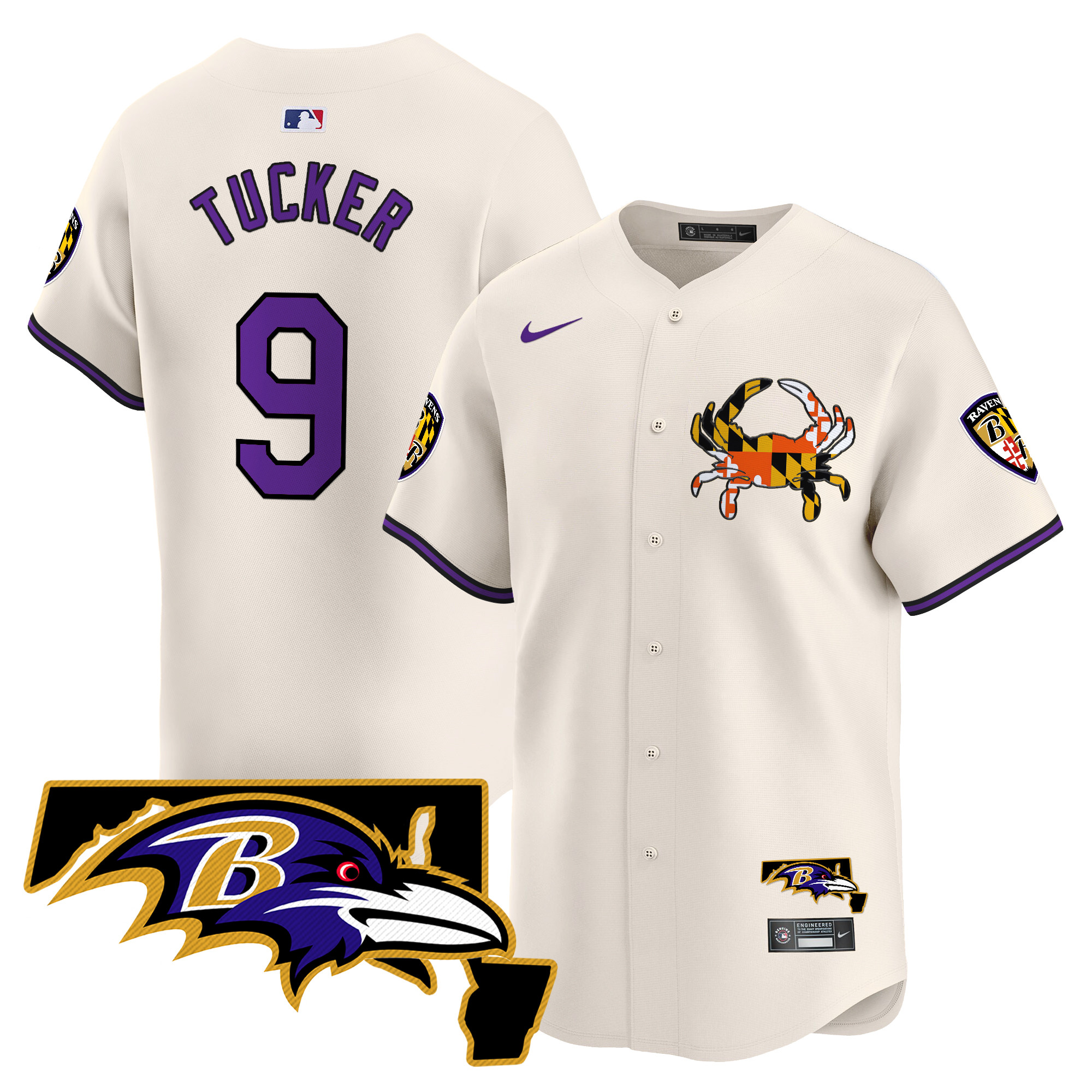 Men's Baltimore Ravens 2024 Vapor Premier Baseball Jersey V2 - All Stitched