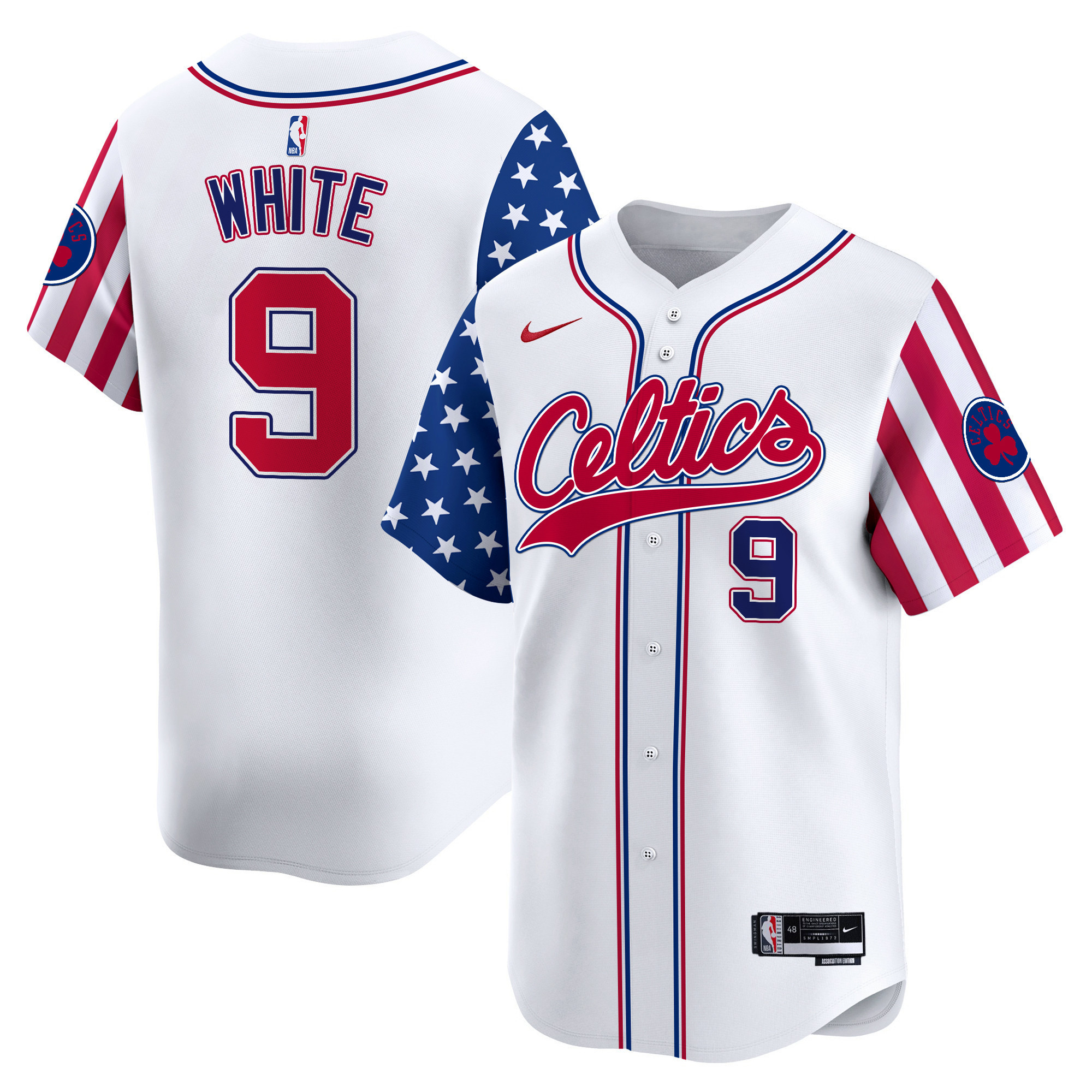 Men's Boston Celtics 2024 Independence Day Vapor Premier Limited Jersey - All Stitched