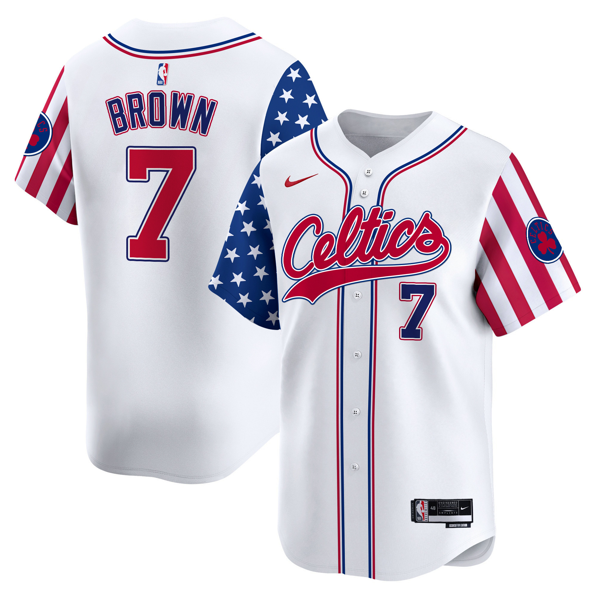 Men's Boston Celtics 2024 Independence Day Vapor Premier Limited Jersey - All Stitched