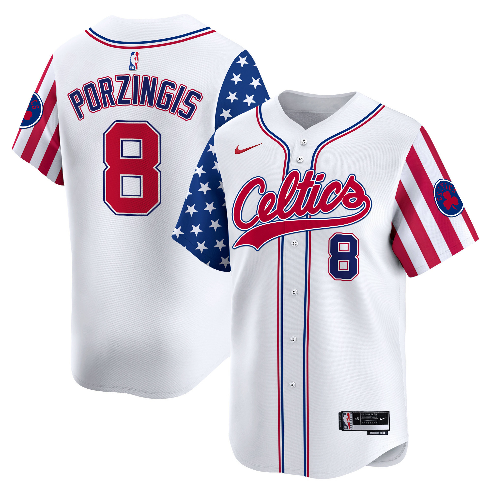 Men's Boston Celtics 2024 Independence Day Vapor Premier Limited Jersey - All Stitched