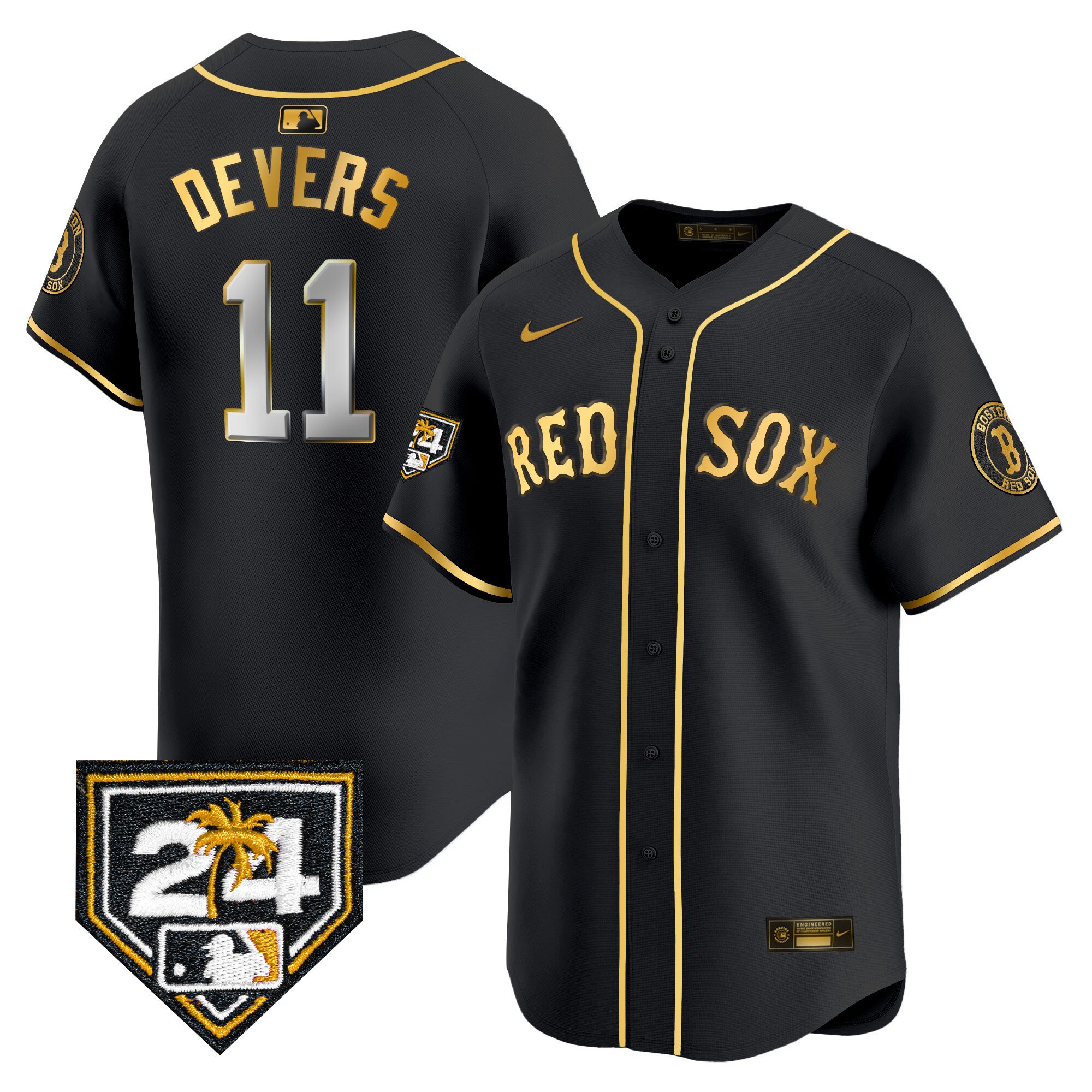 Men's Boston Red Sox 2024 Spring Training Patch Vapor Premier Limited Jersey - All Stitched