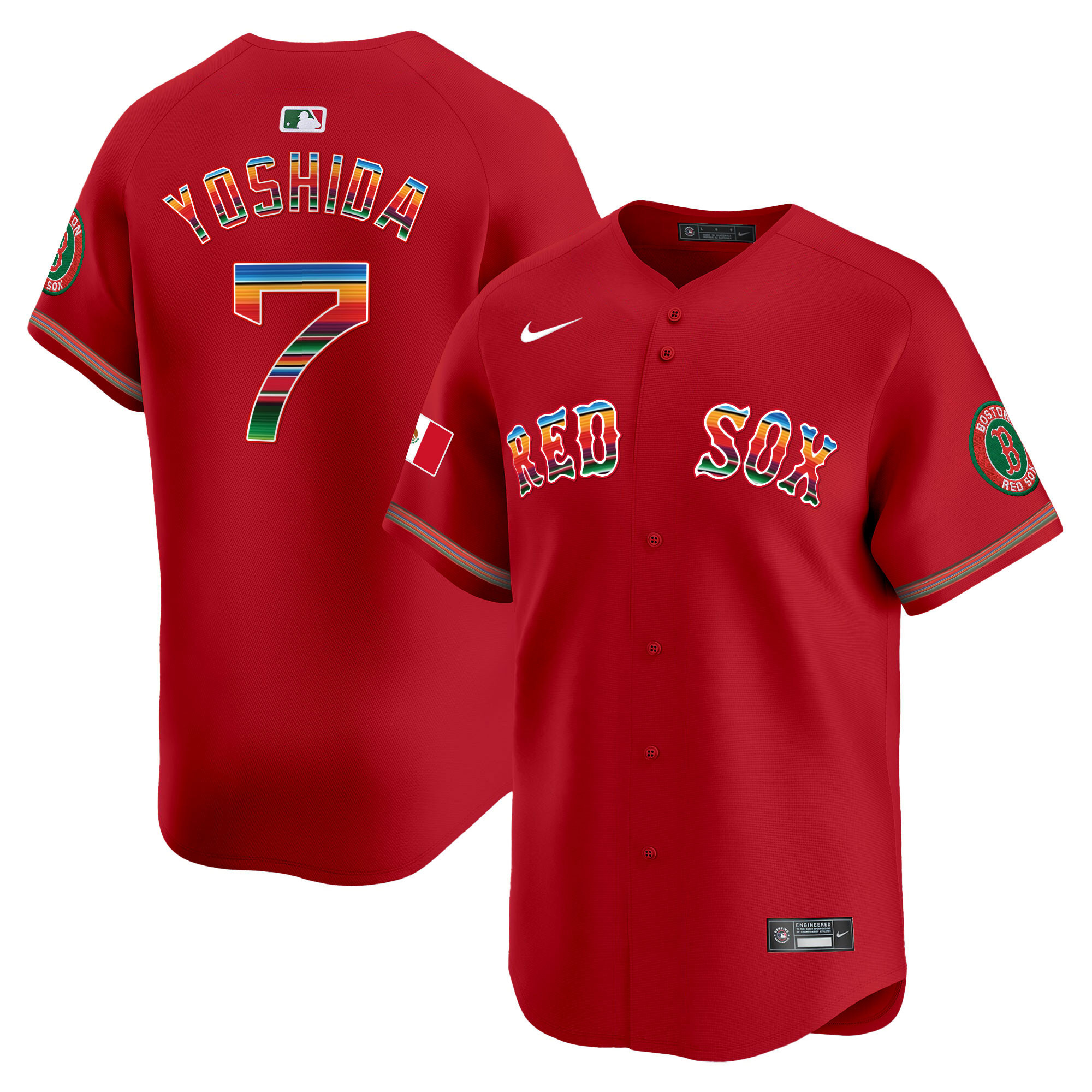 Men's Boston Red Sox Mexico Vapor Premier Limited Jersey - All Stitched