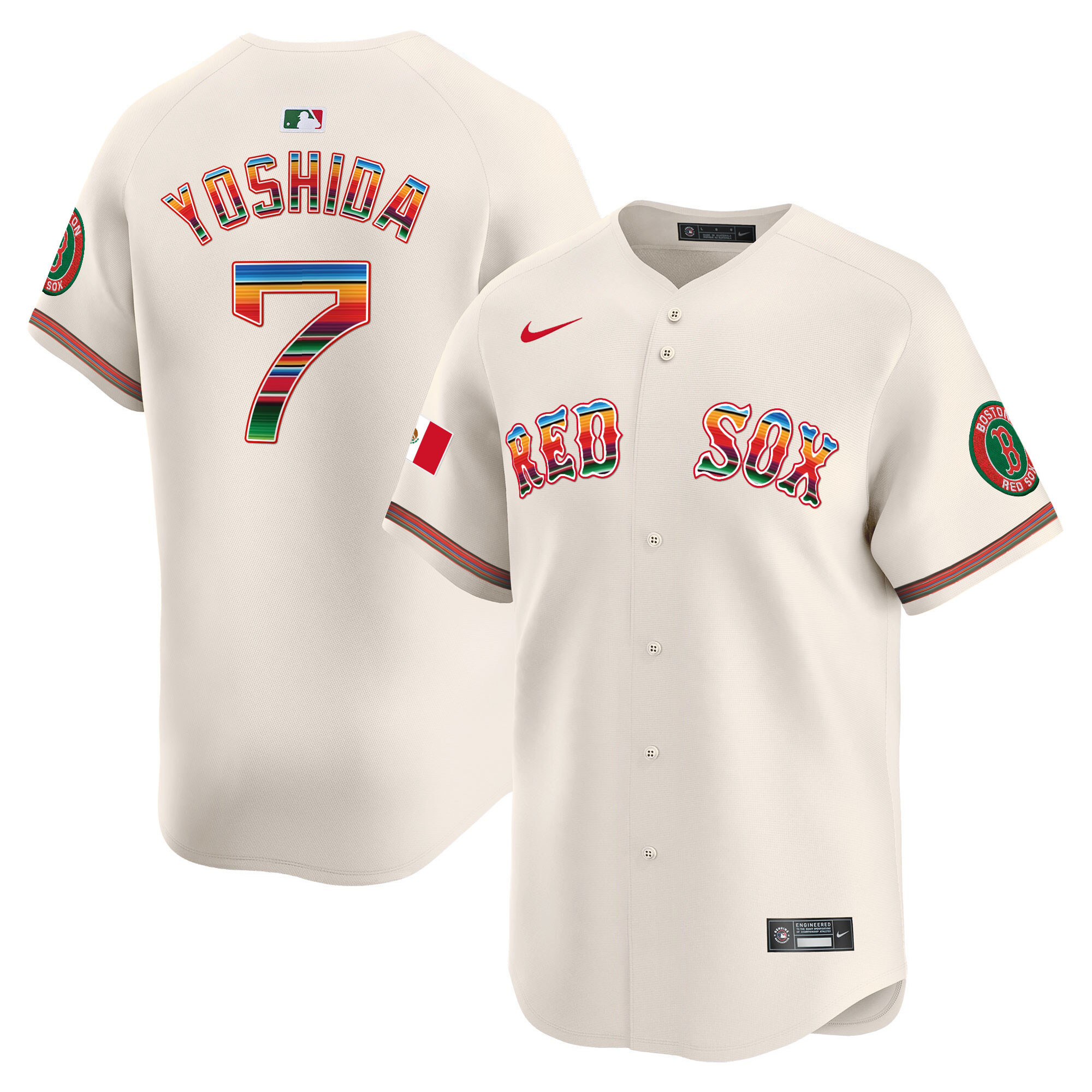 Men's Boston Red Sox Mexico Vapor Premier Limited Jersey - All Stitched