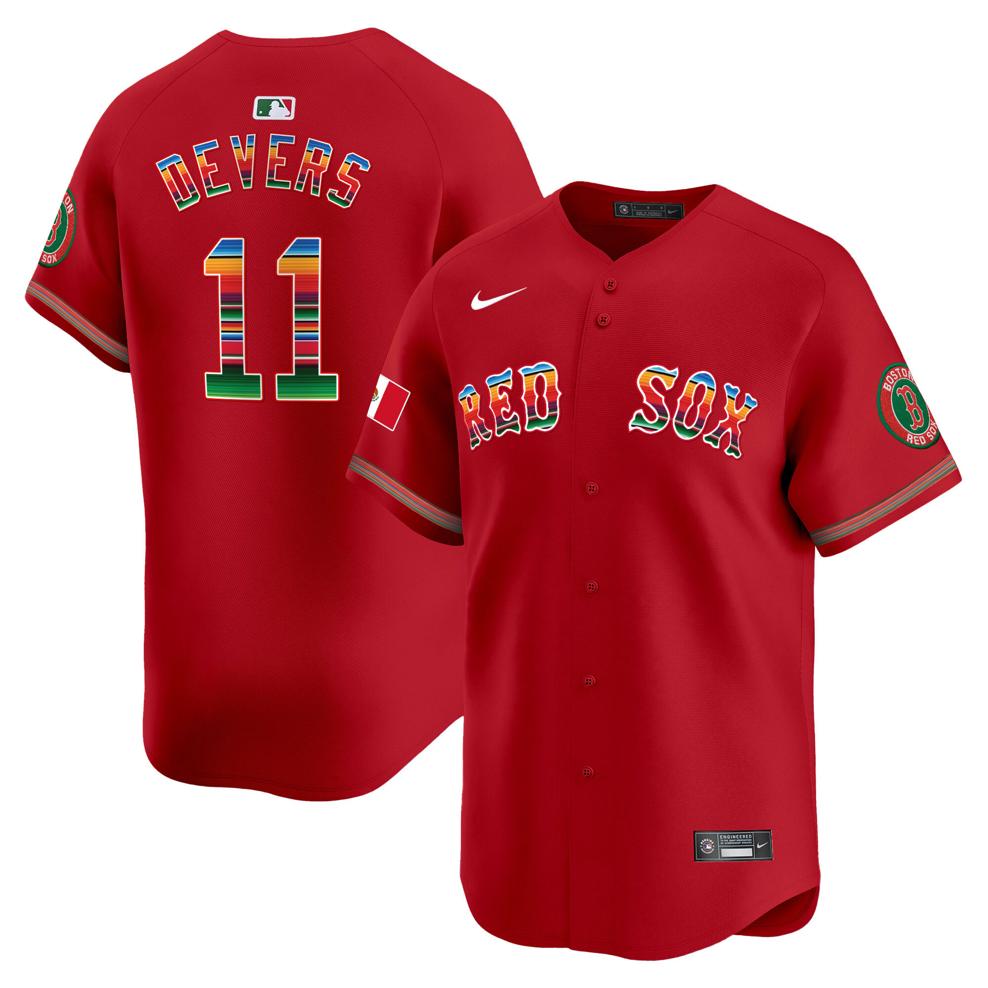Men's Boston Red Sox Mexico Vapor Premier Limited Jersey - All Stitched