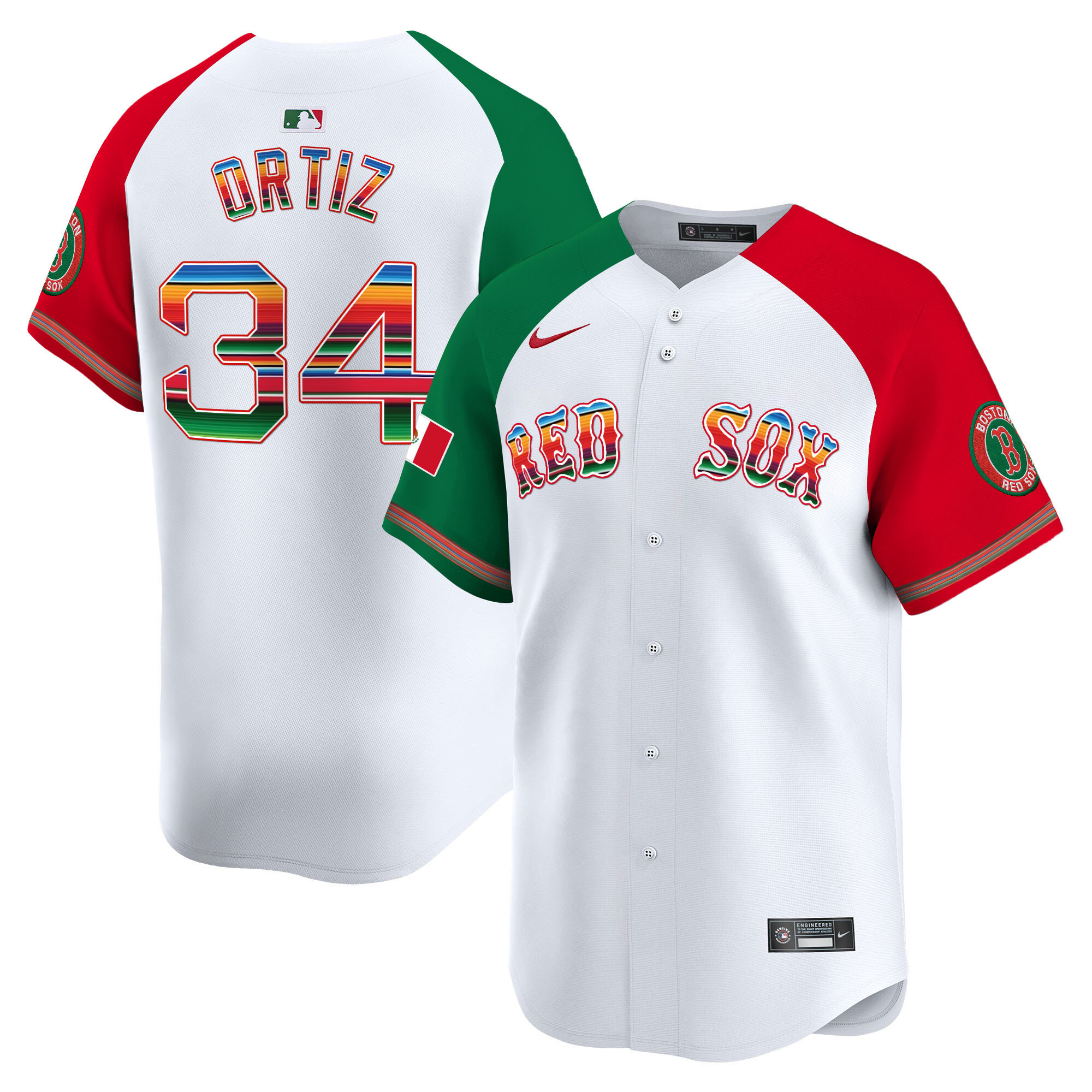 Men's Boston Red Sox Mexico Vapor Premier Limited Jersey - All Stitched