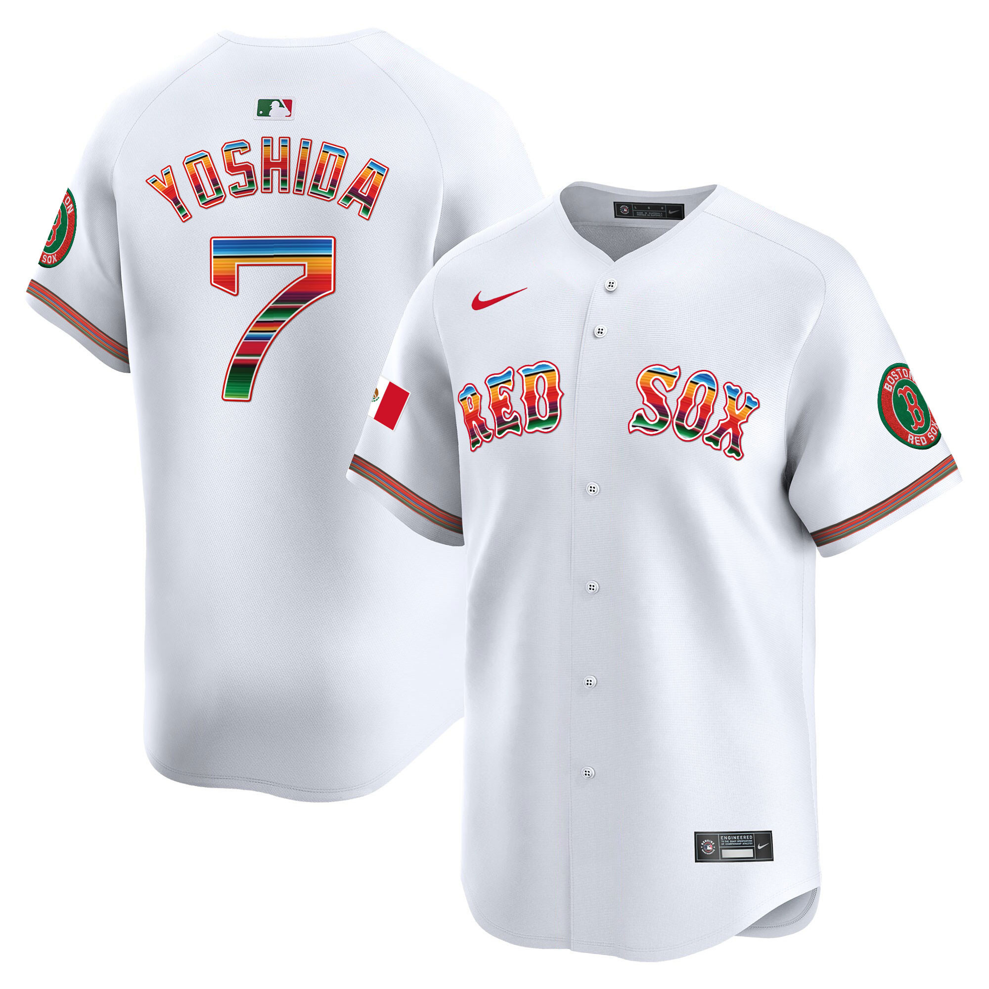 Men's Boston Red Sox Mexico Vapor Premier Limited Jersey - All Stitched