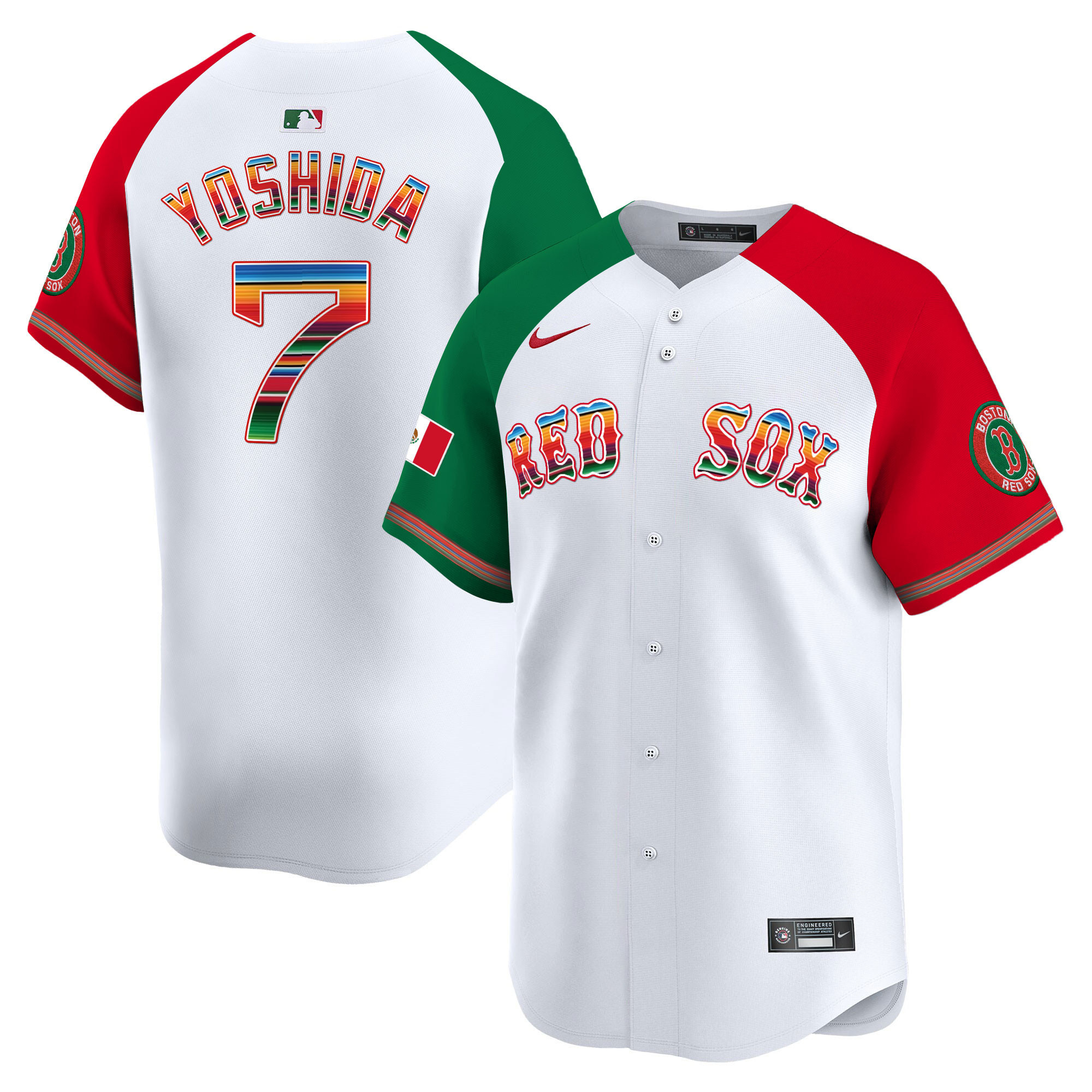 Men's Boston Red Sox Mexico Vapor Premier Limited Jersey - All Stitched