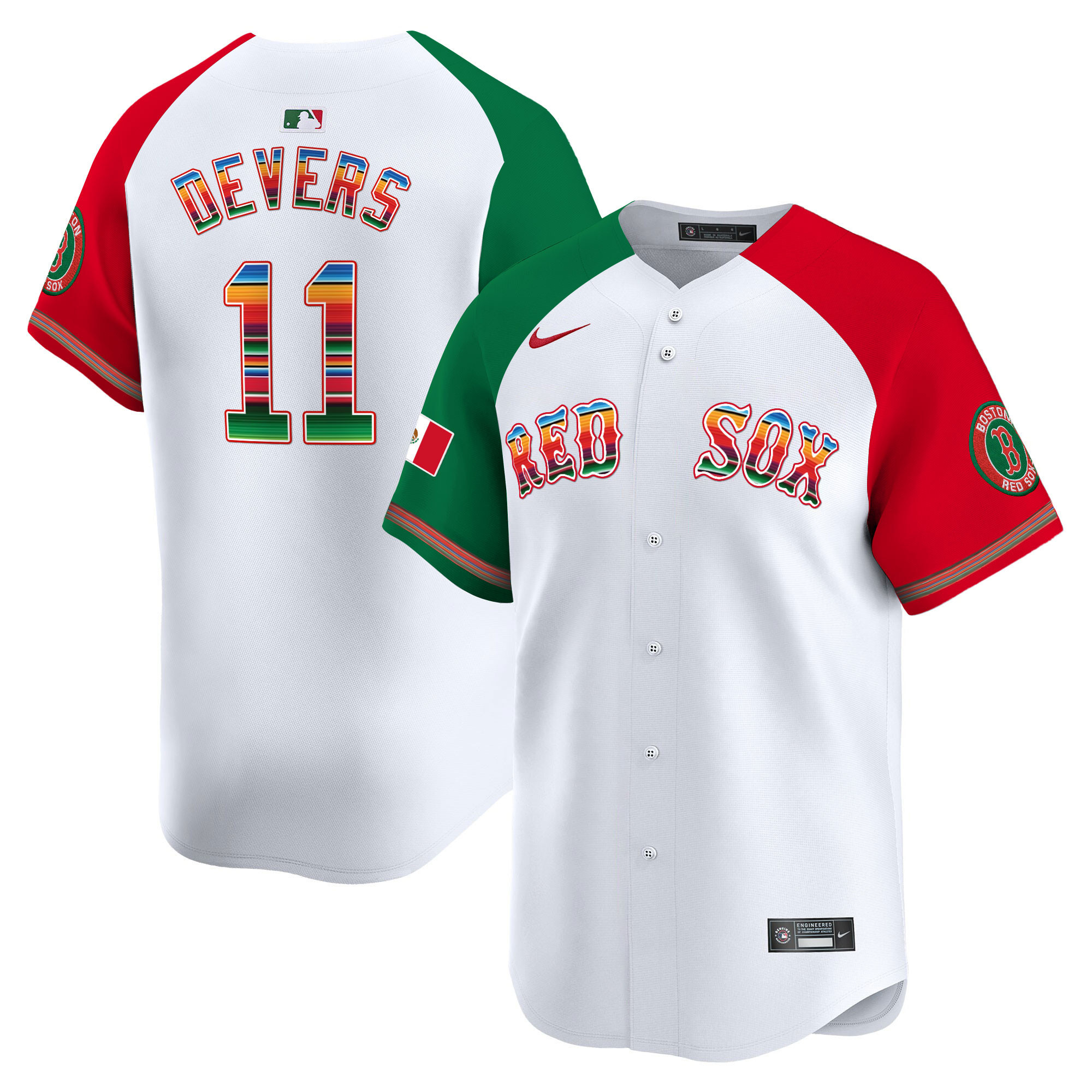 Men's Boston Red Sox Mexico Vapor Premier Limited Jersey - All Stitched