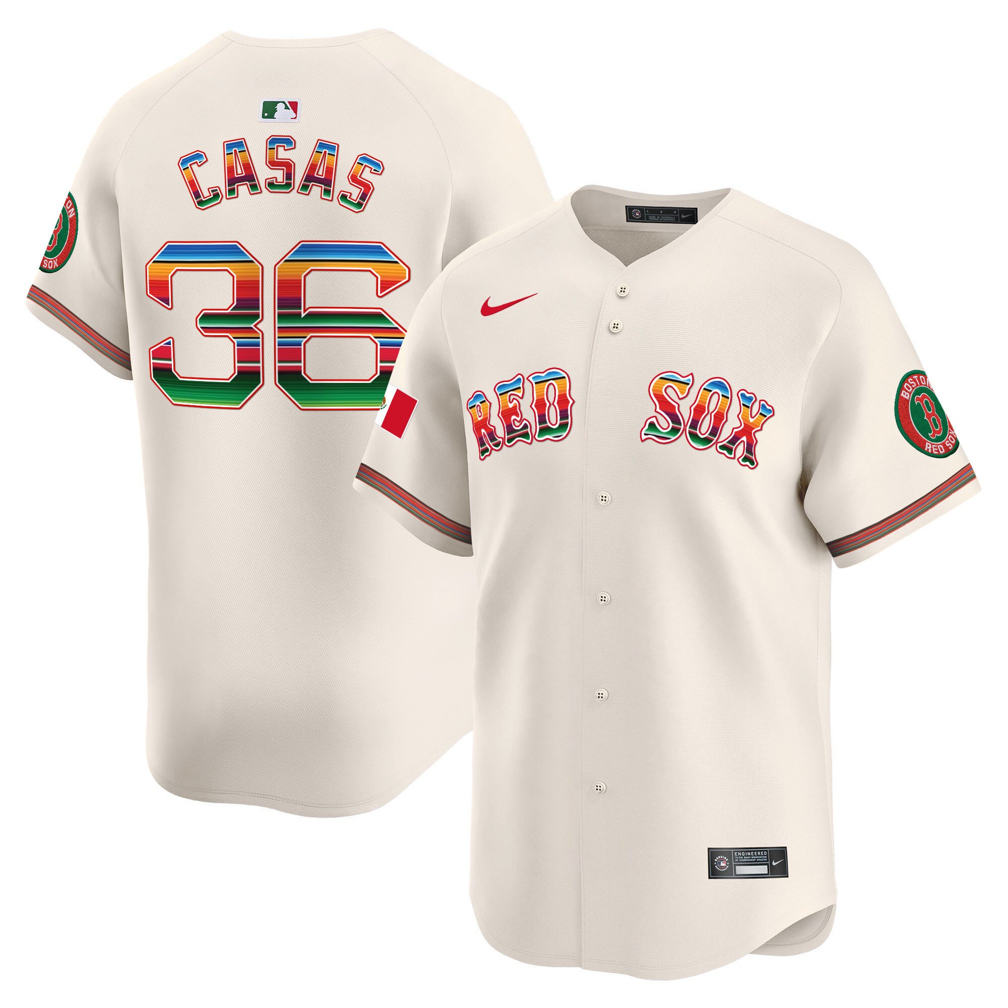 Men's Boston Red Sox Mexico Vapor Premier Limited Jersey - All Stitched