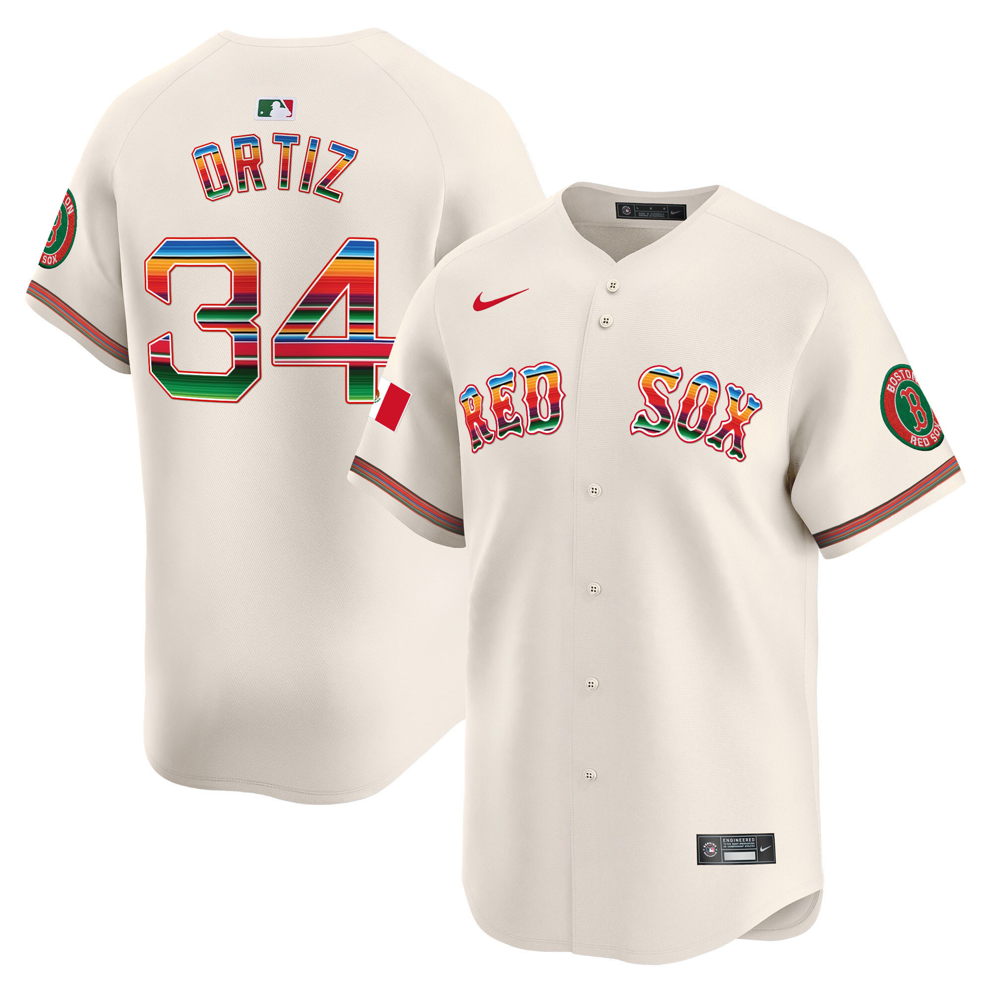 Men's Boston Red Sox Mexico Vapor Premier Limited Jersey - All Stitched