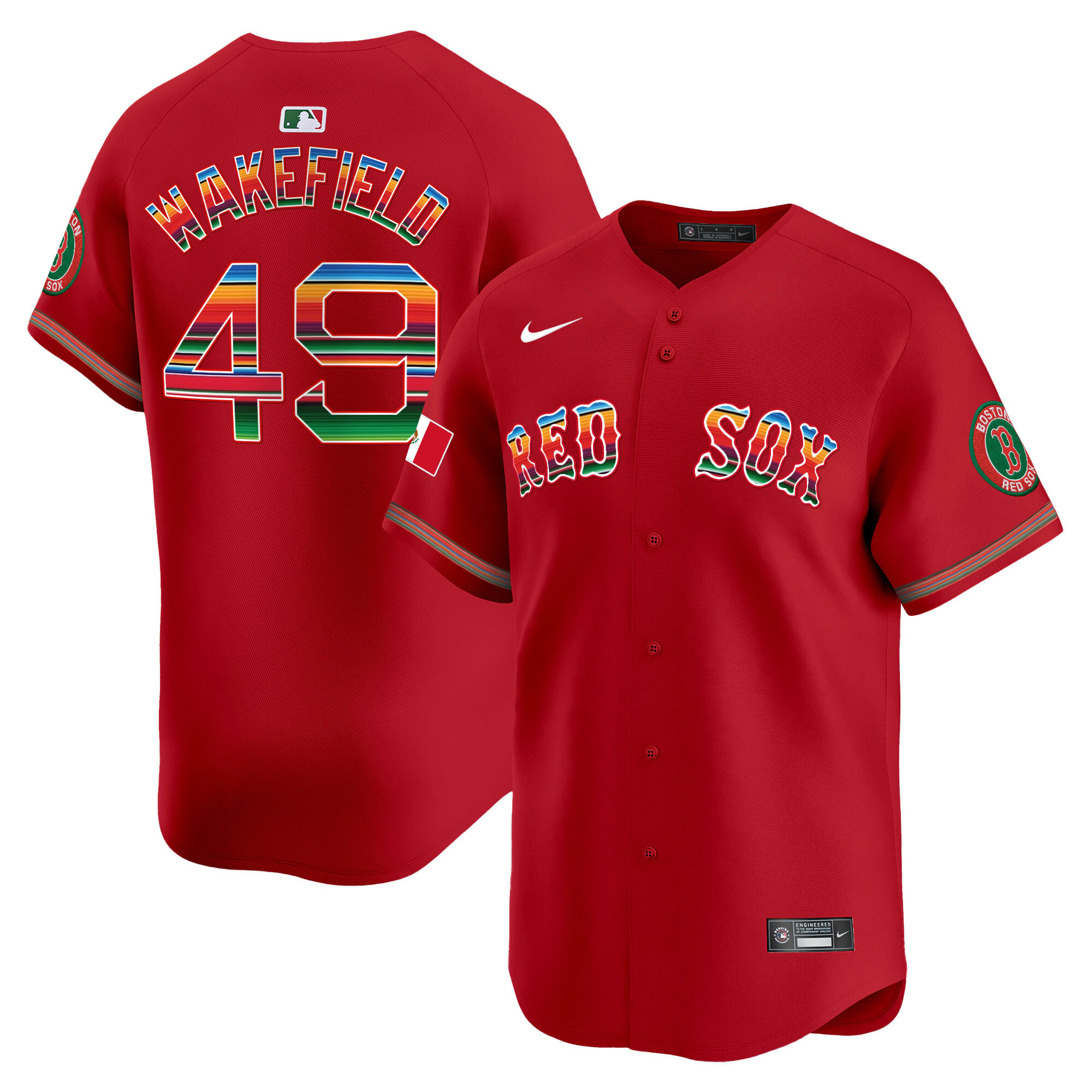 Men's Boston Red Sox Mexico Vapor Premier Limited Jersey - All Stitched