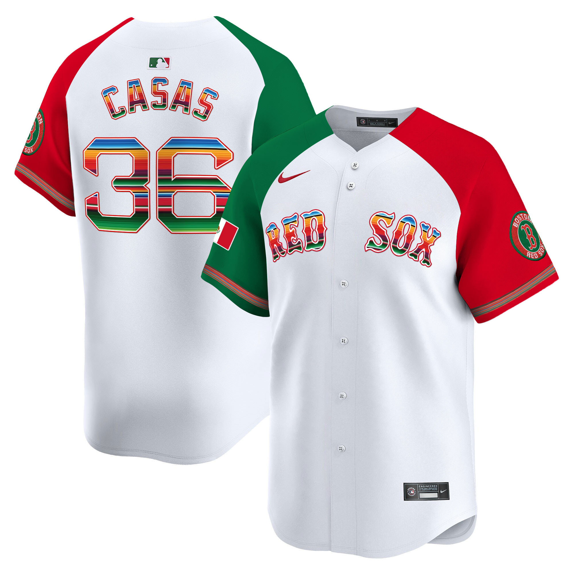 Men's Boston Red Sox Mexico Vapor Premier Limited Jersey - All Stitched
