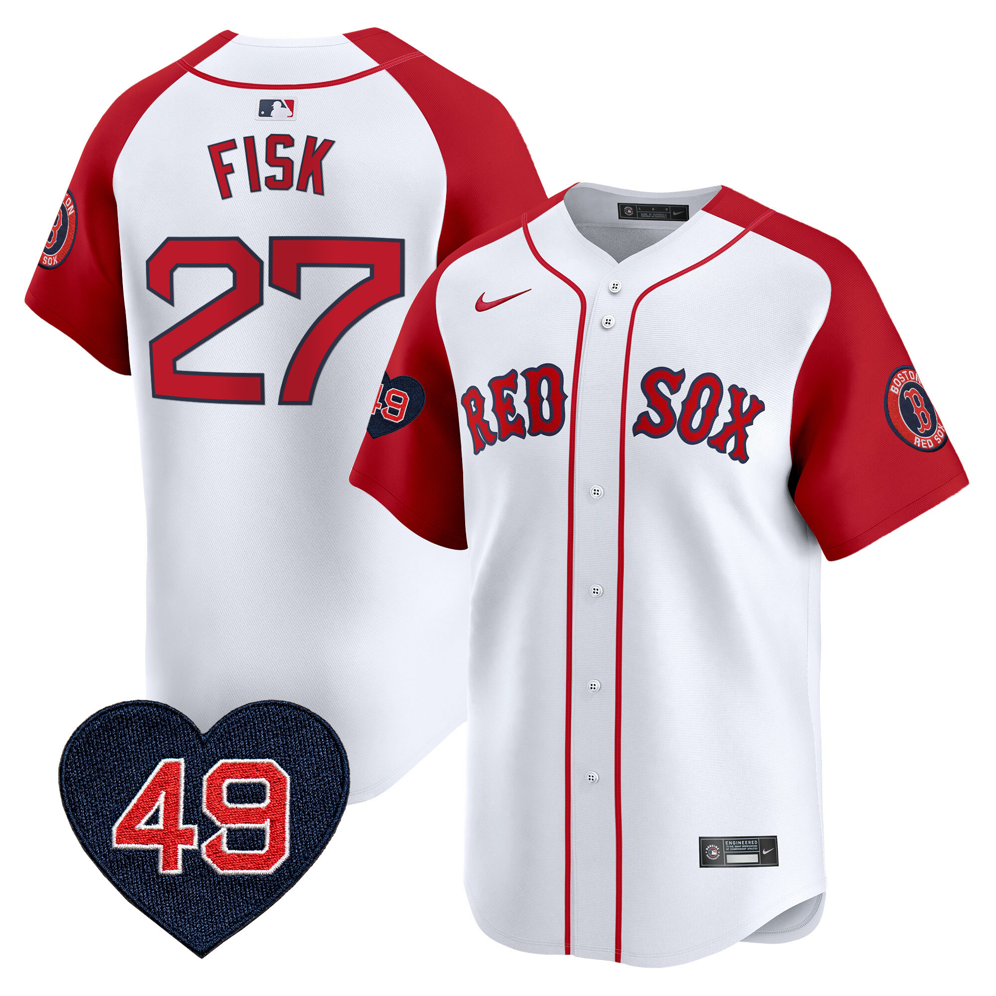 Men's Boston Red Sox Tim Wakefield Patch Vapor Premier Limited Jersey - All Stitched